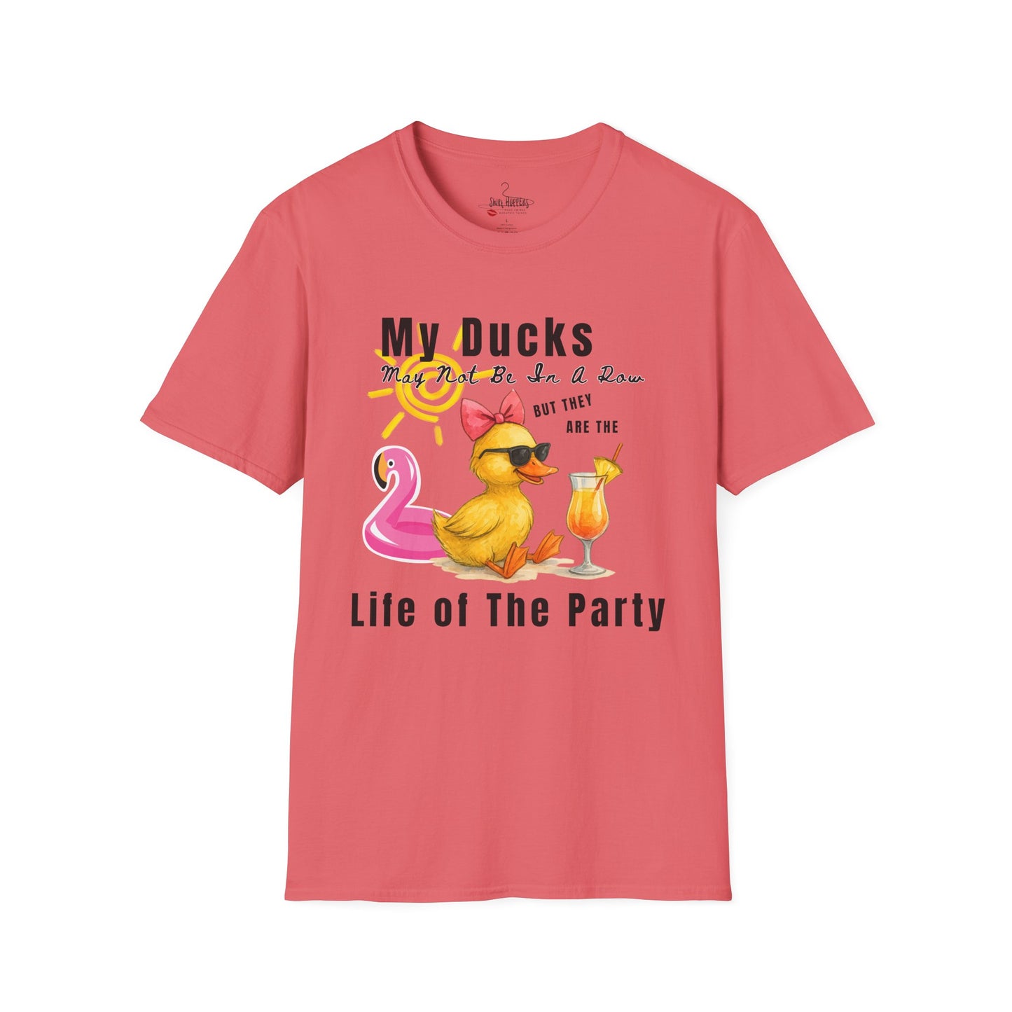 Duck - Life of The Party T-Shirt, Fun Summer Tee, Quirky Gift, Pool Party Shirt, Duck Lover Apparel
