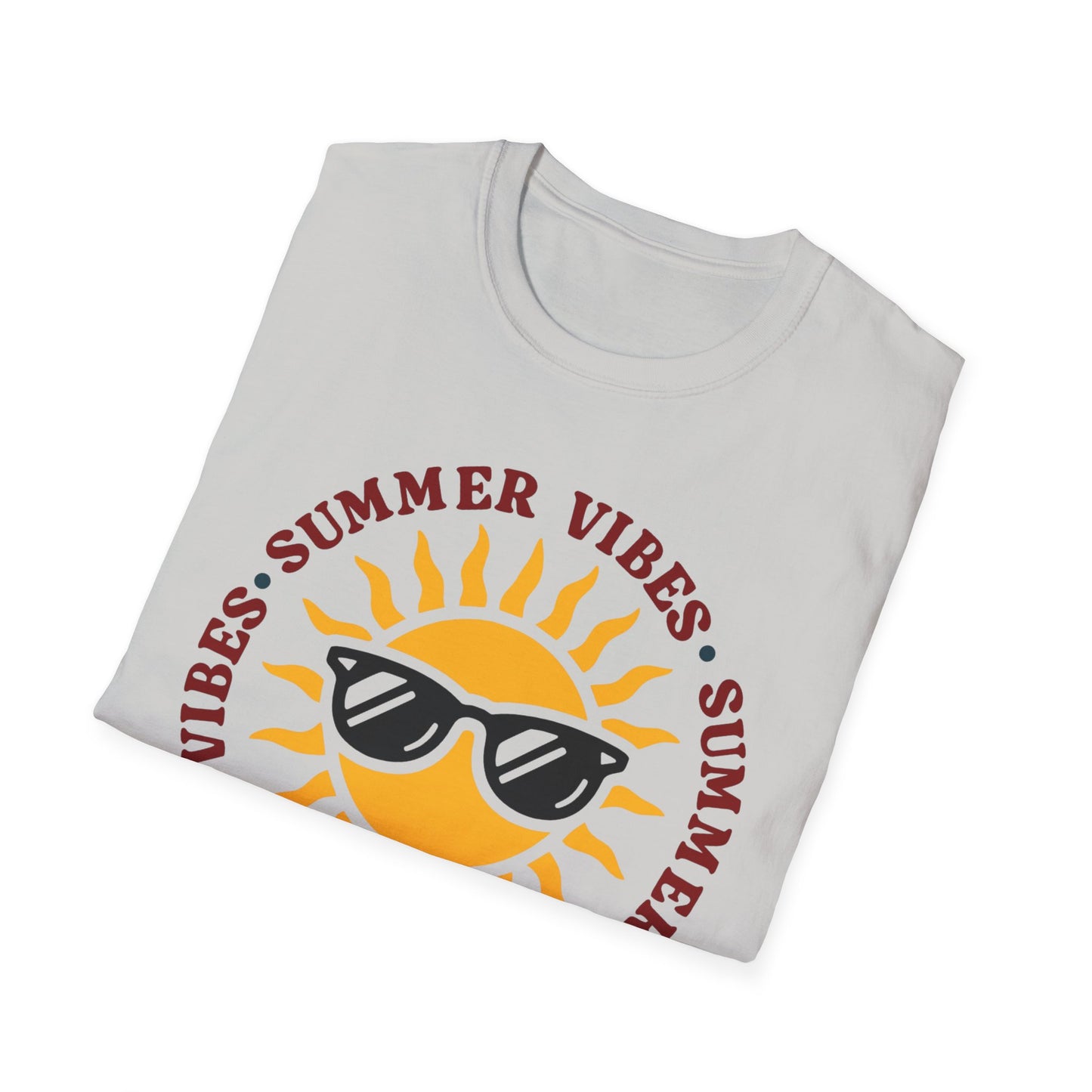 Summer Vibes – Bright Yellow Sun Tee