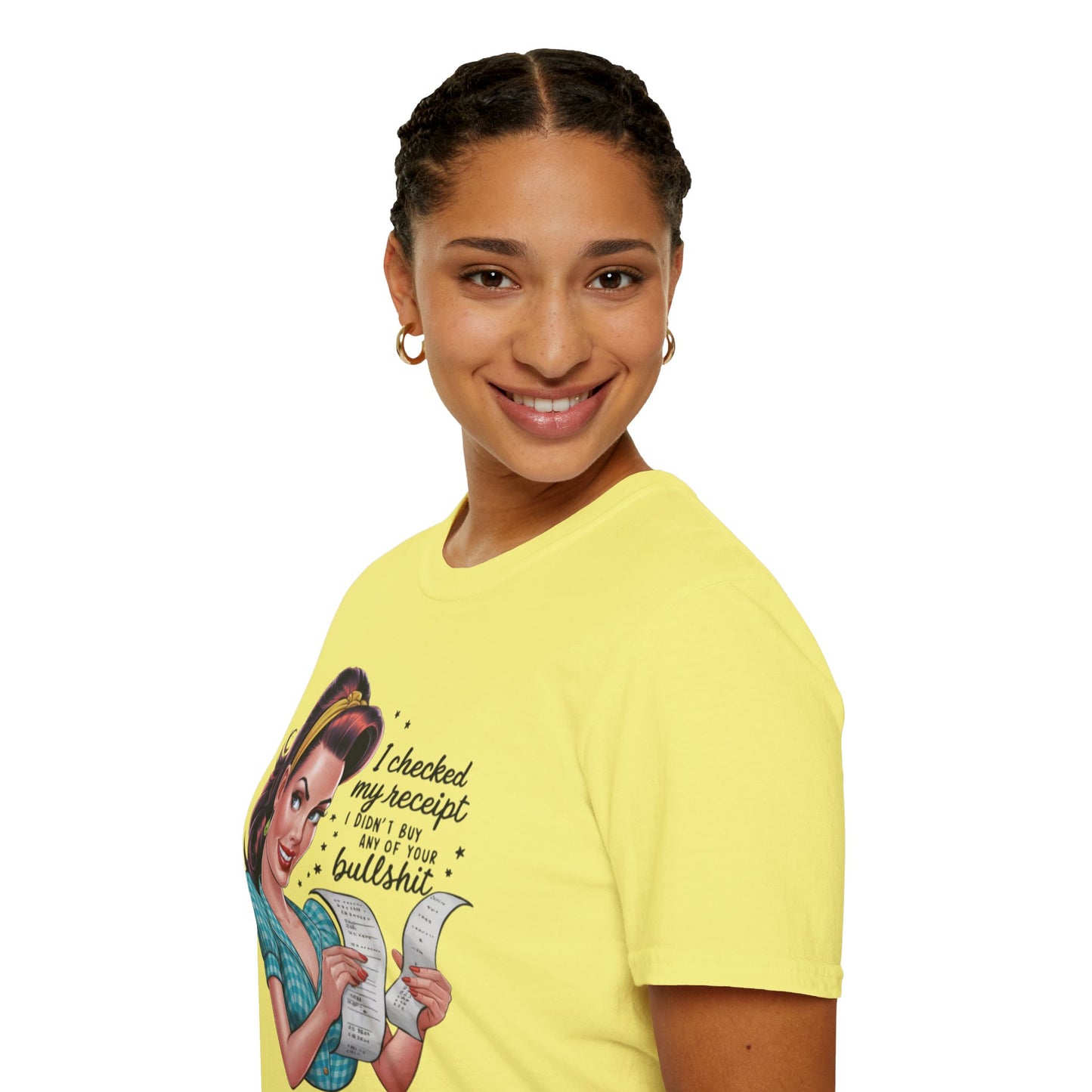 Funny Receipt T-Shirt - 'I Checked My Receipt' Graphic Tee for Casual Wear
