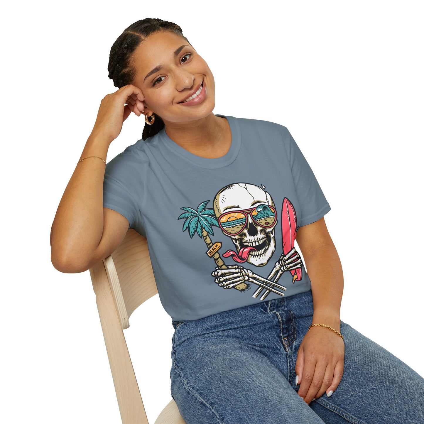 Beach Skull Graphic T-Shirt