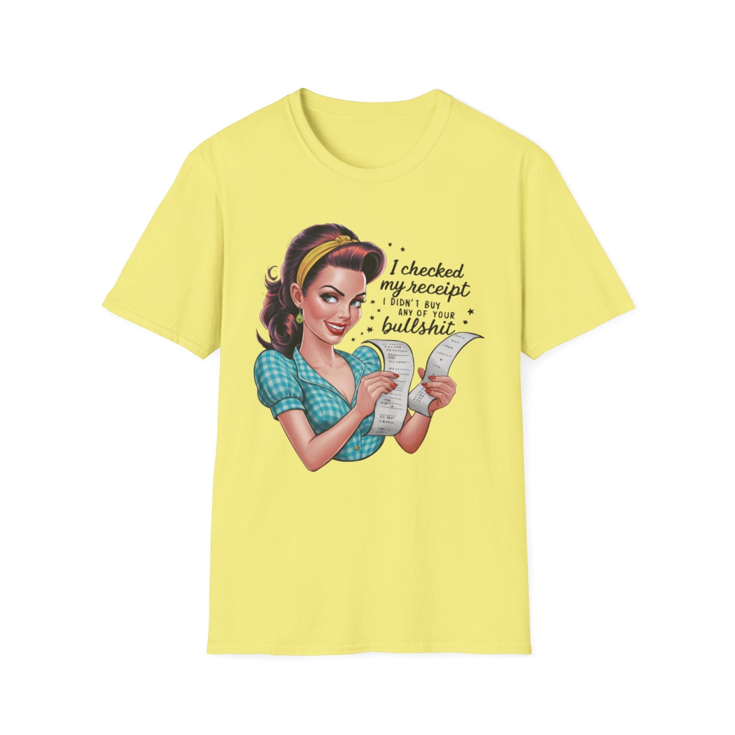 Funny Receipt T-Shirt - 'I Checked My Receipt' Graphic Tee for Casual Wear