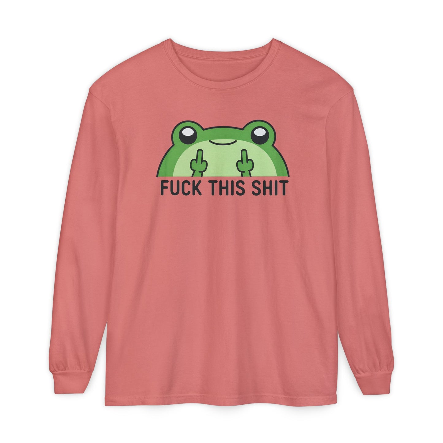 Funny Frog Graphic Long Sleeve T-Shirt, Humor Gift Shirt, Casual Everyday Wear, Unisex Tee, Birthday Gift, Sarcastic Apparel