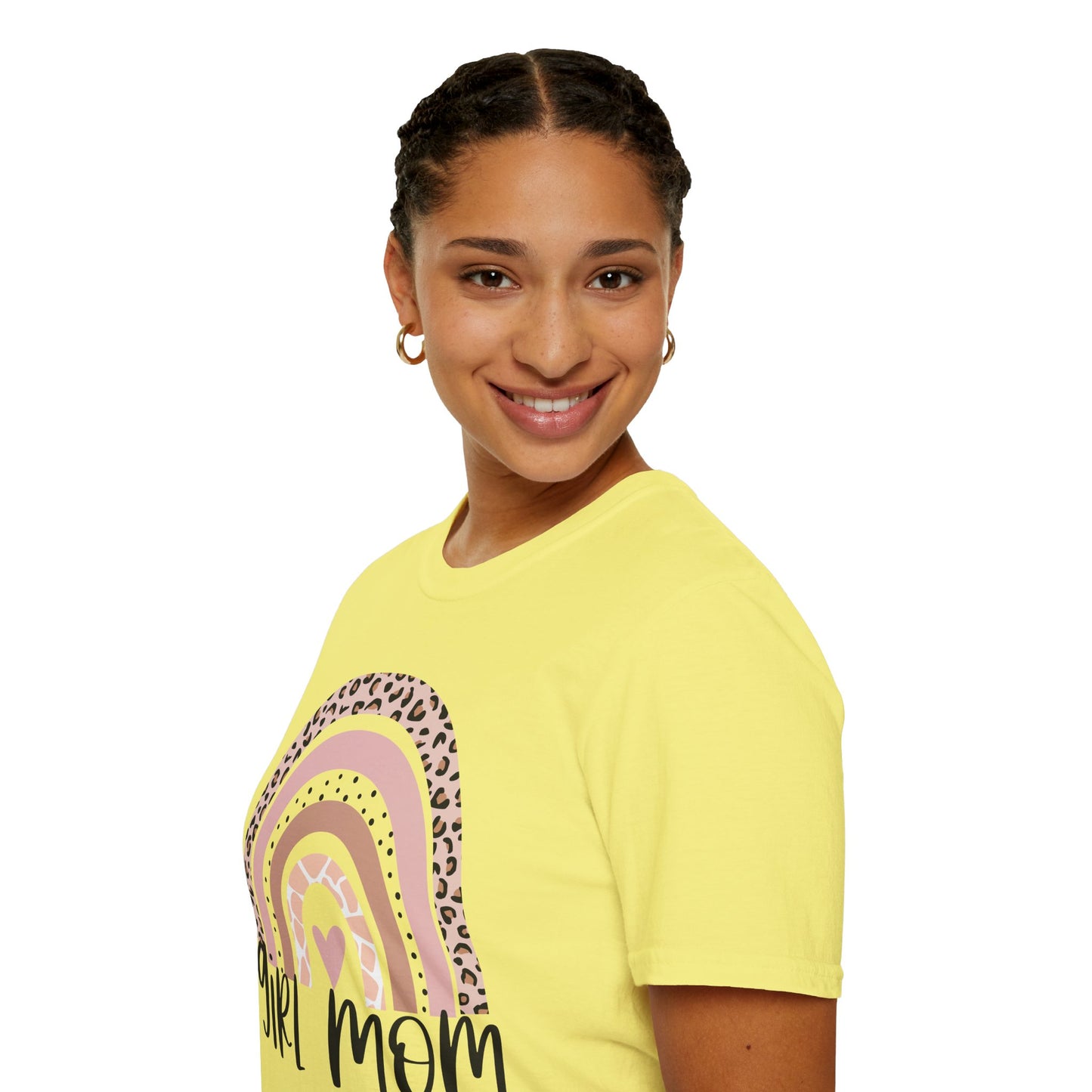 Girl Mom Rainbow T-Shirt Trendy Gift for Mother's Day