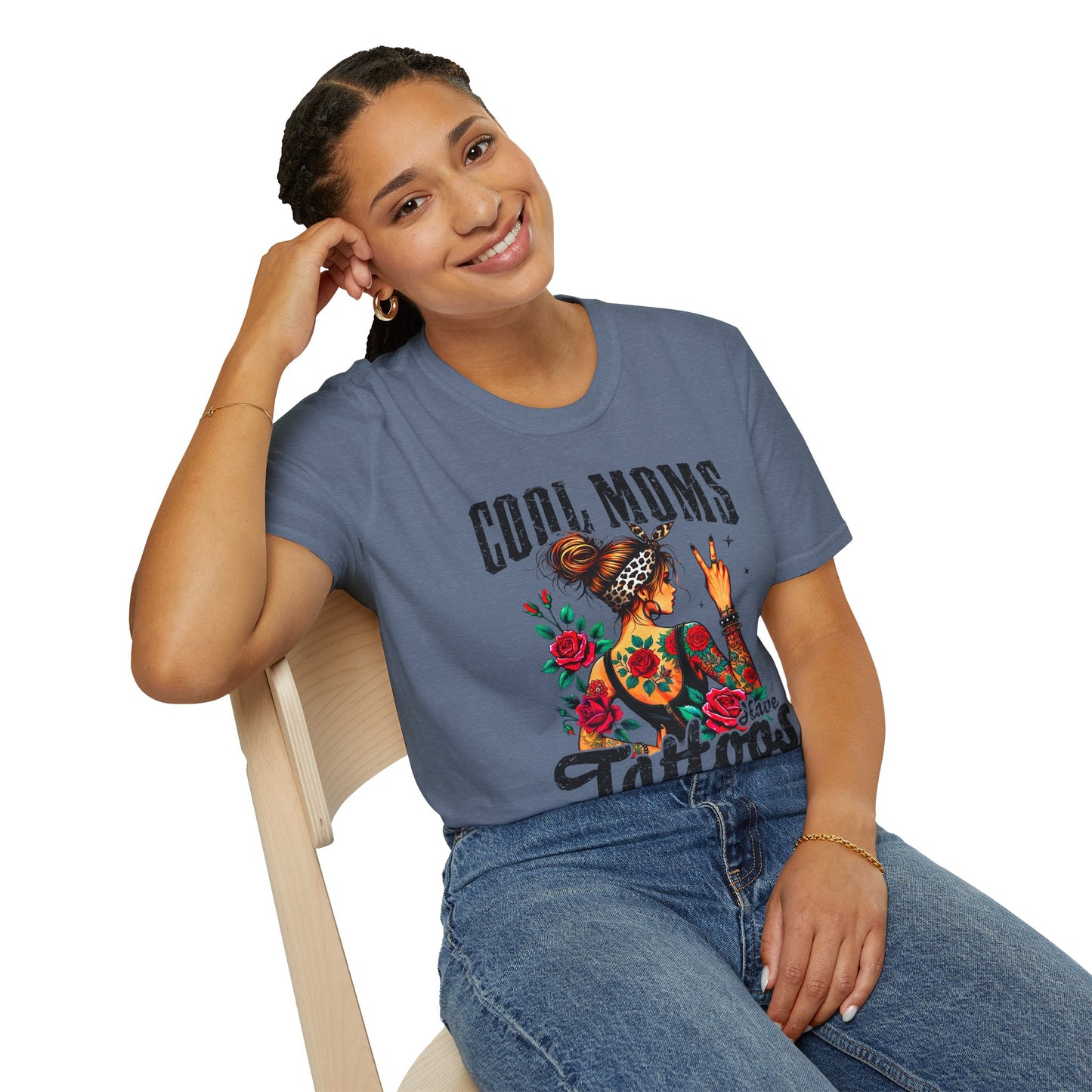 Cool Moms Tattoo Graphic T-Shirt