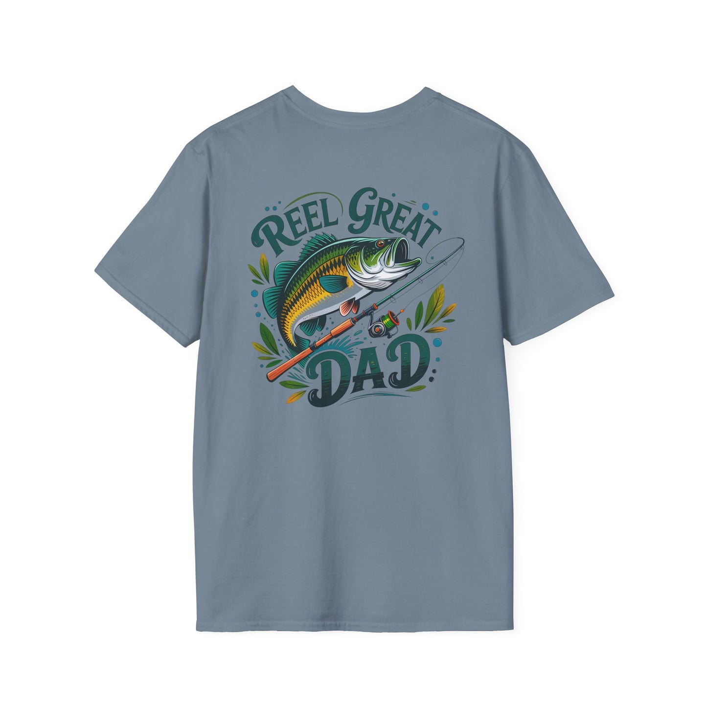 Reel Great Dad T-Shirt, Fishing Gift, Father's Day Tee, Outdoor Apparel, Casual Wear, Unisex Softstyle Shirt