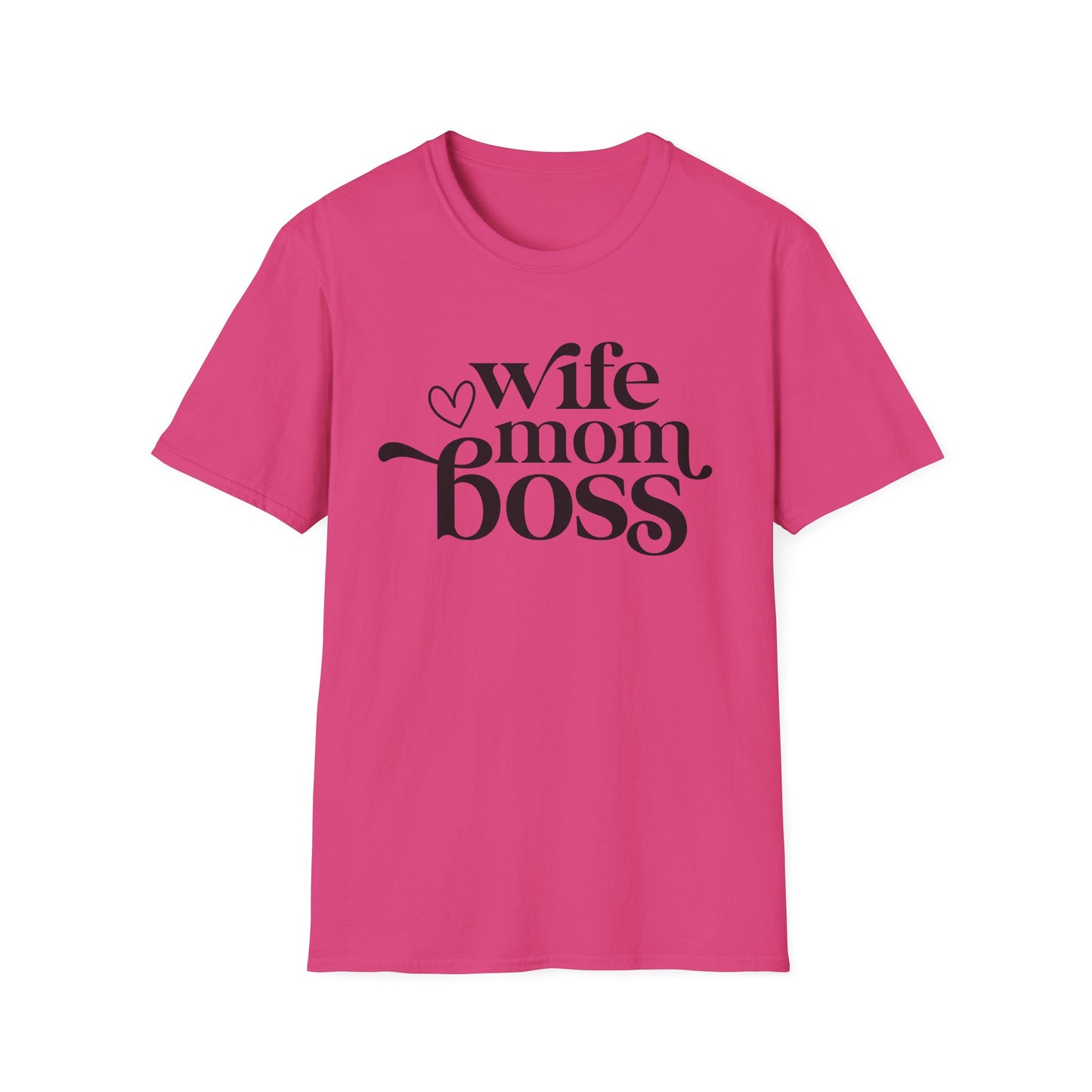 Wife Mom Boss T-Shirt, Women's Empowerment Tee, Gift for Moms, Casual Wear, Perfect for Mother's Day