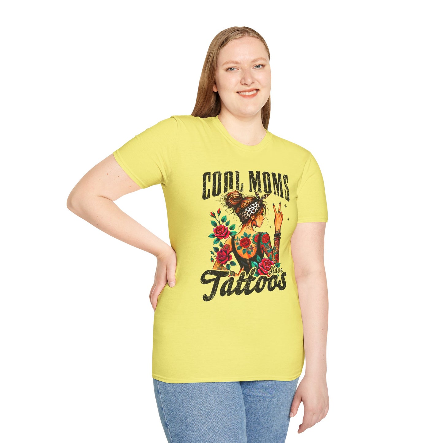Cool Moms Tattoo Graphic T-Shirt