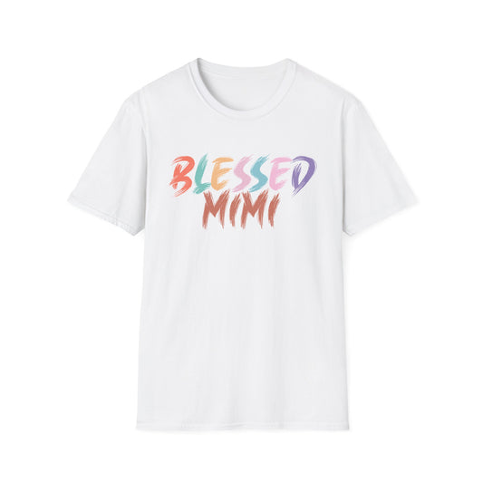 Blessed Mimi Unisex Softstyle T-Shirt - Perfect Gift for Grandmothers, Cute Casual Wear, Family Gatherings, Mother’s Day, Celebrations