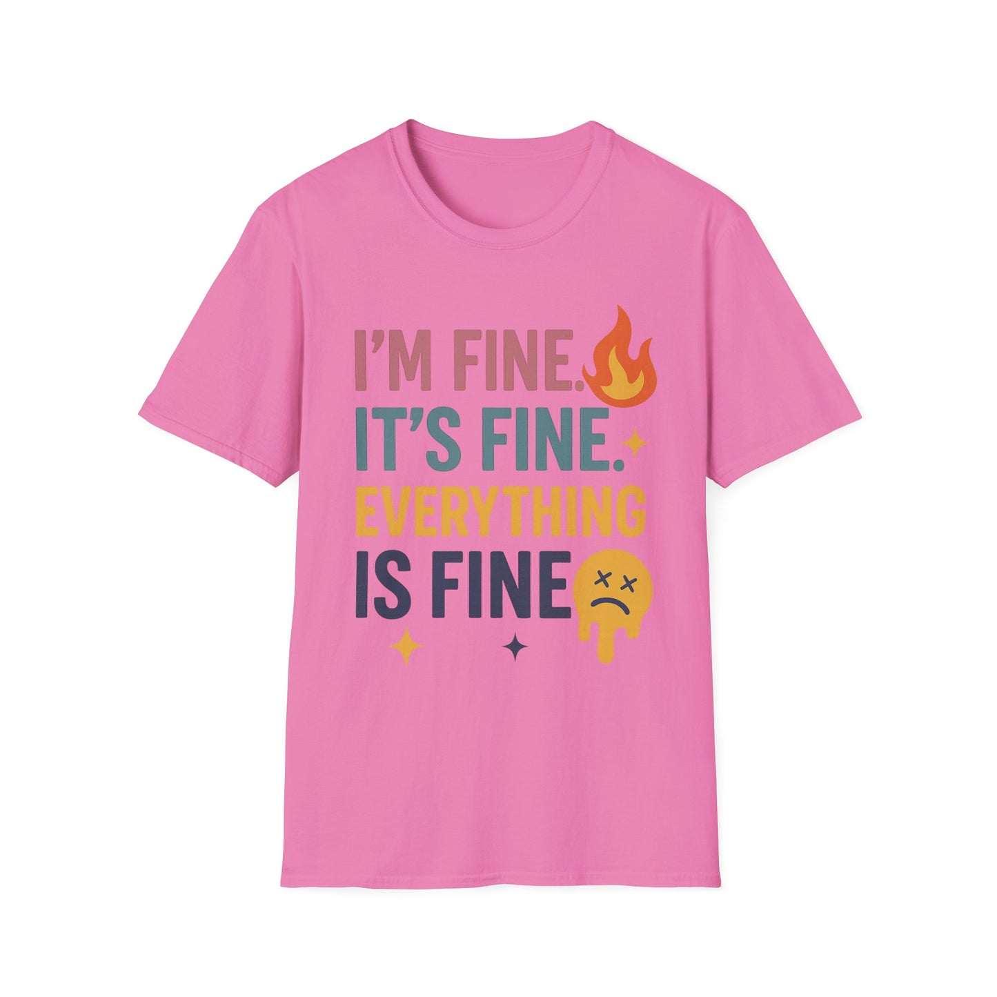 I'm Fine Unisex Softstyle T-Shirt – Casual Humor Tee