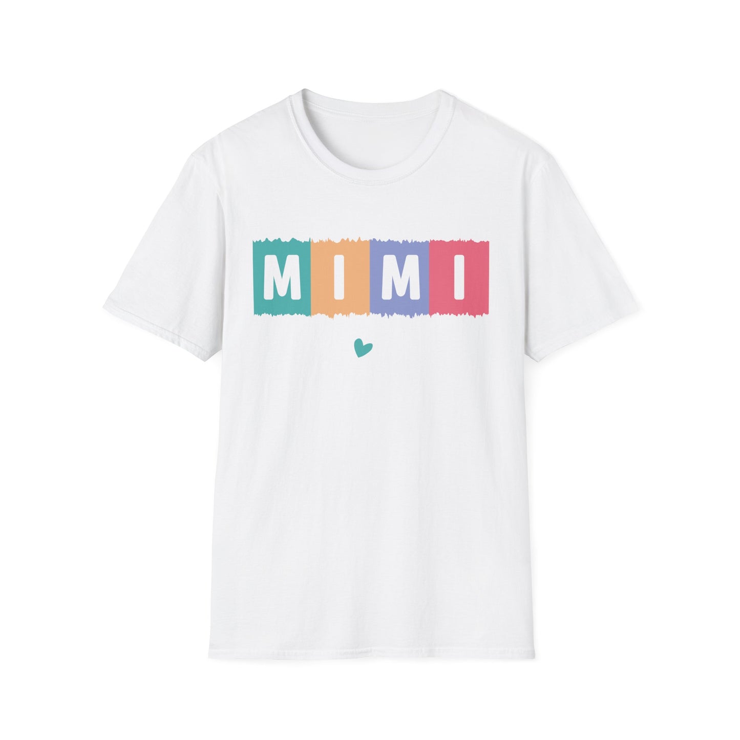 Colorful 'MIMI' Unisex Softstyle T-Shirt | Fun Gift for Mother's Day, Birthday, Casual Wear, Unique Family Tee, Comfortable Everyday Shirt