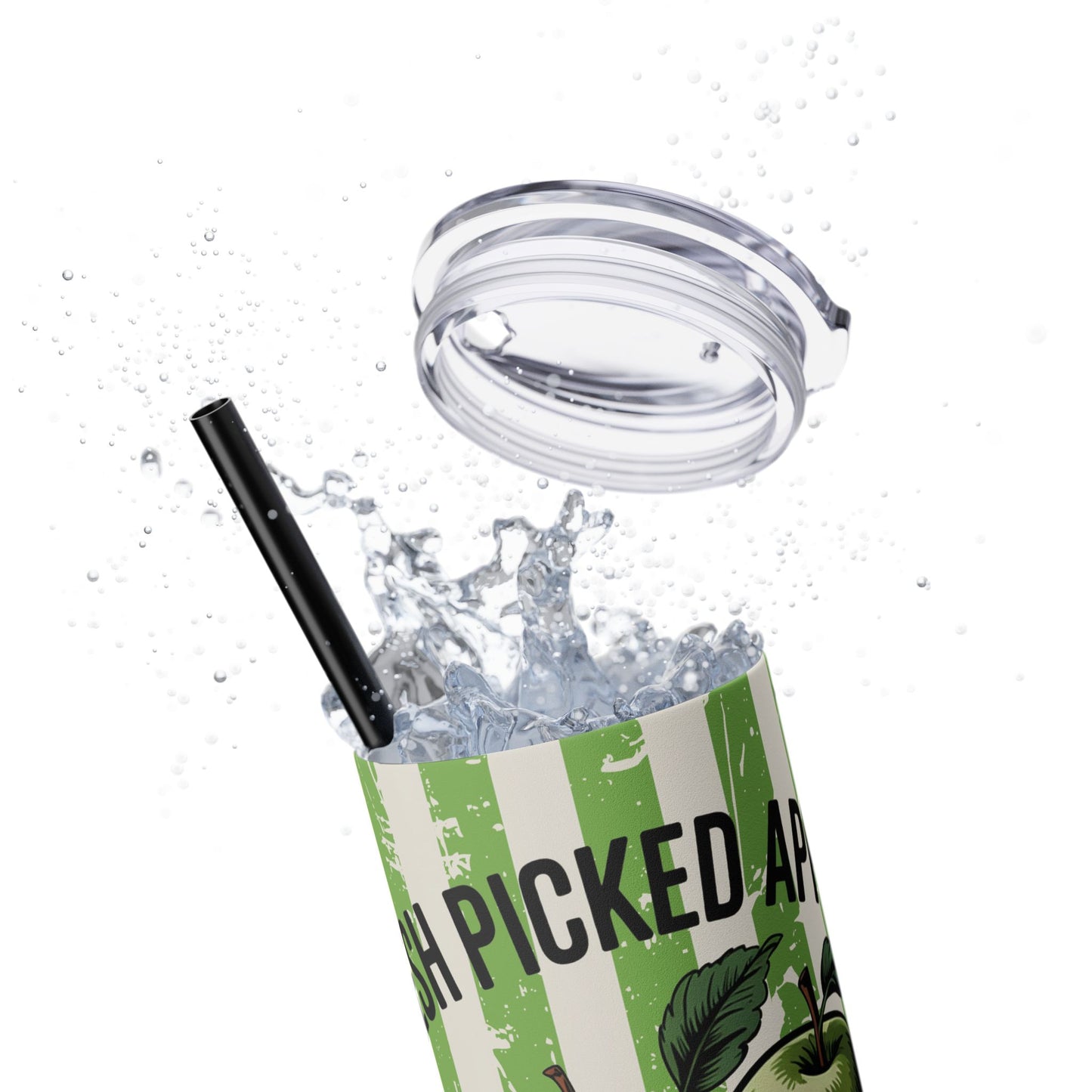 Crisp Apple Skinny Tumbler, 20oz - Fresh Juice, Smoothie Mug, Eco-Friendly Gift, Cute Kitchenware, Fall Decor