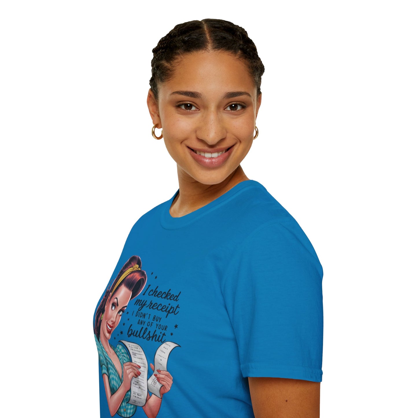 Funny Receipt T-Shirt - 'I Checked My Receipt' Graphic Tee for Casual Wear