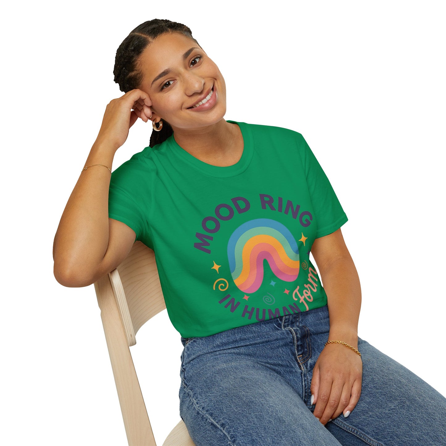 Mood Ring In Human Form -  Fun & Colorful Tee for Positive Vibes