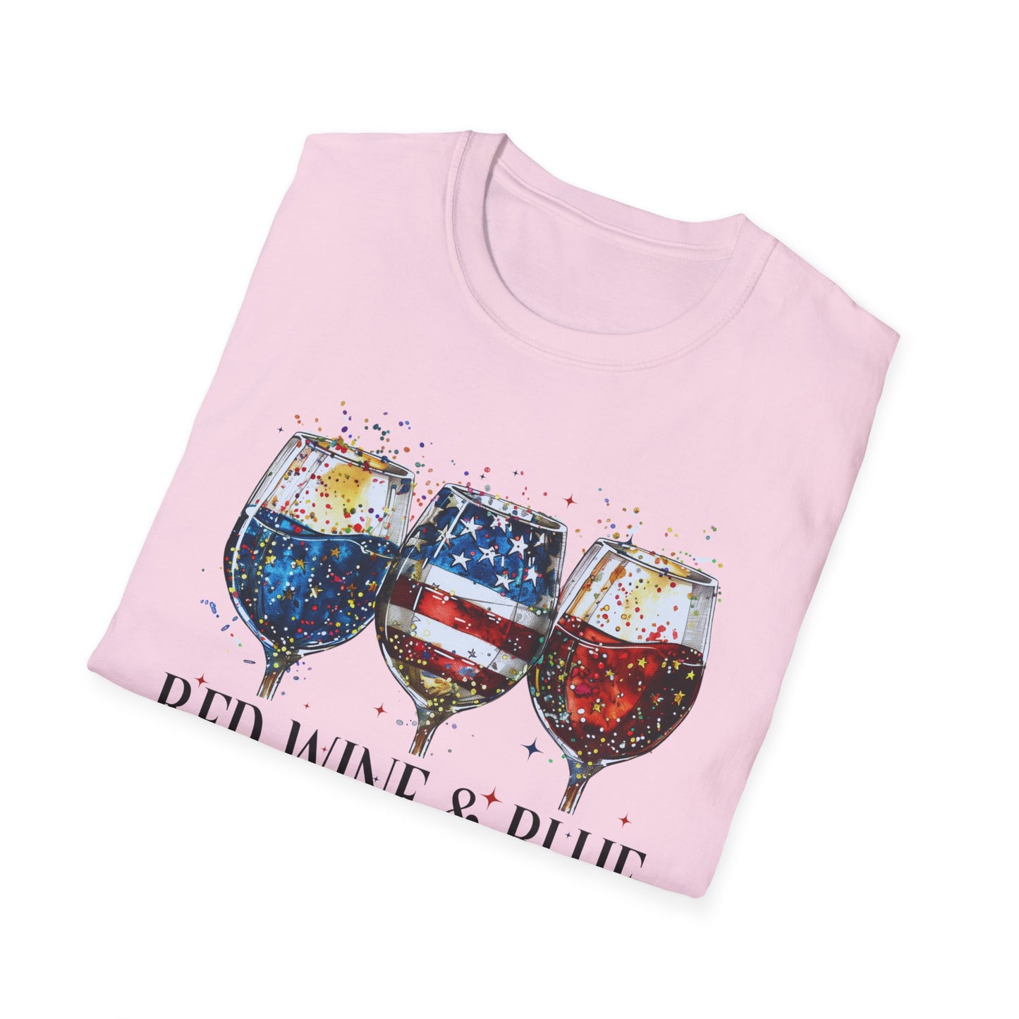 Patriotic Red Wine & Blue - T-Shirt