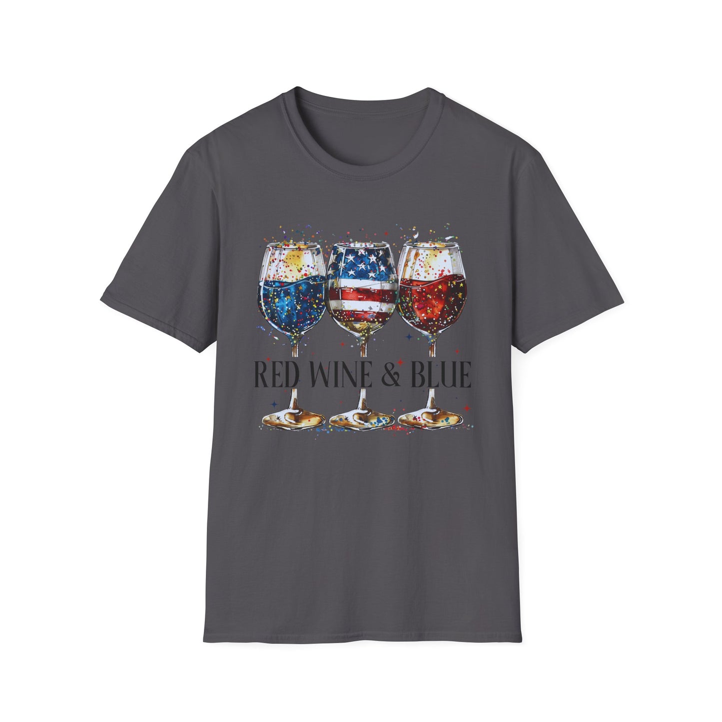 Patriotic Red Wine & Blue - T-Shirt