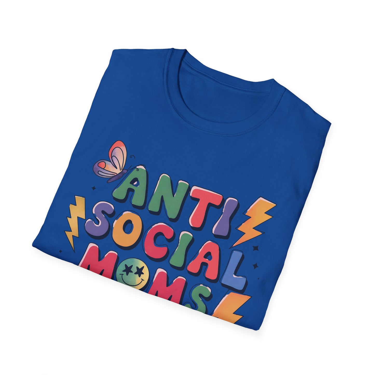Anti Social Moms Club - Trendy Graphic Tee for Moms