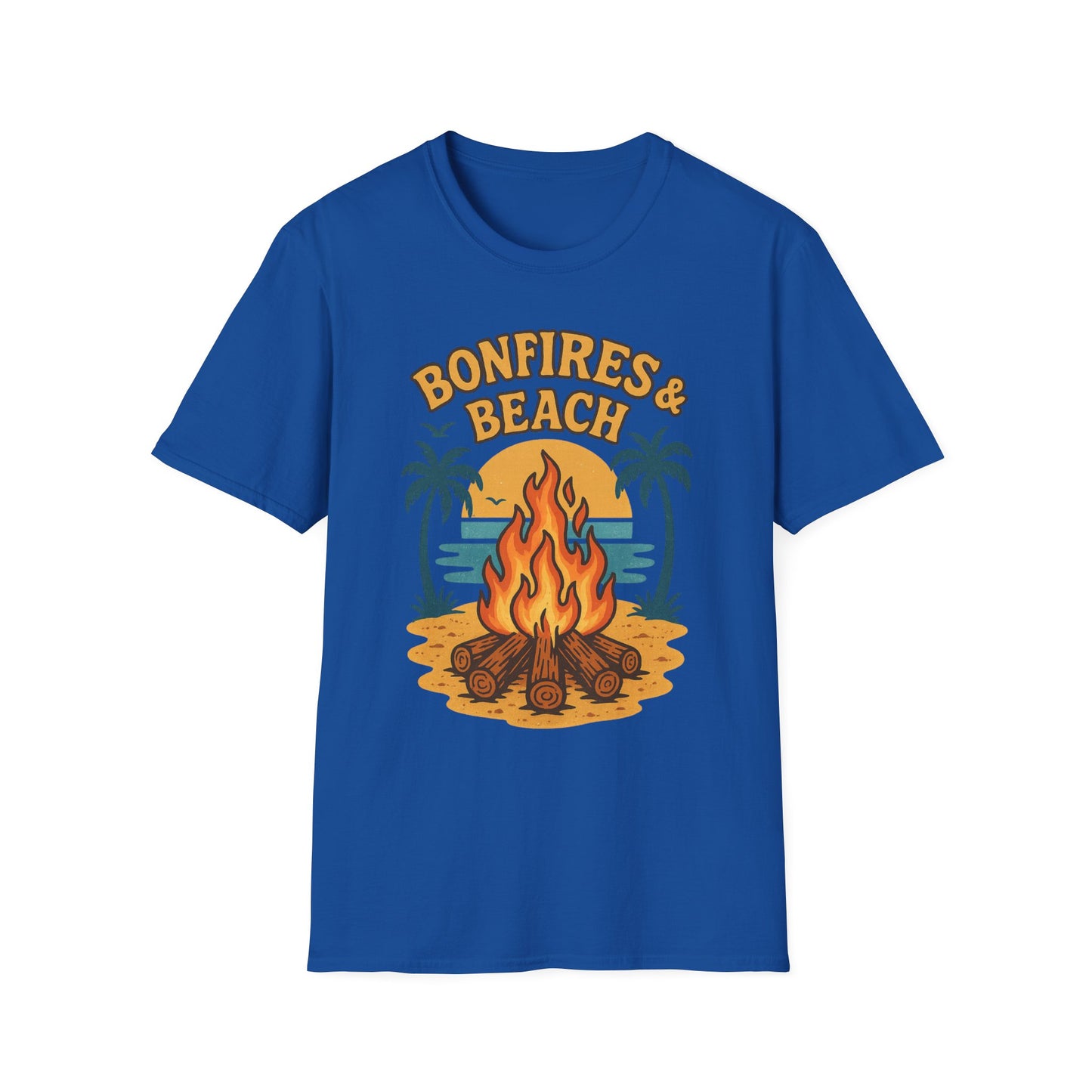 Bonfires & Beach T-Shirt – Perfect for Summer Nights
