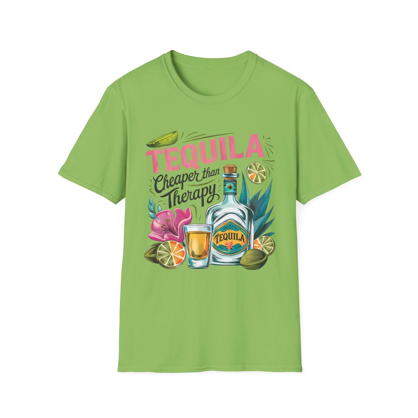 Tequila Therapy T-Shirt, Cheaper than Therapy Shirt, Funny Tequila Tee, Party Shirt, Unique Gift for Tequila Lovers