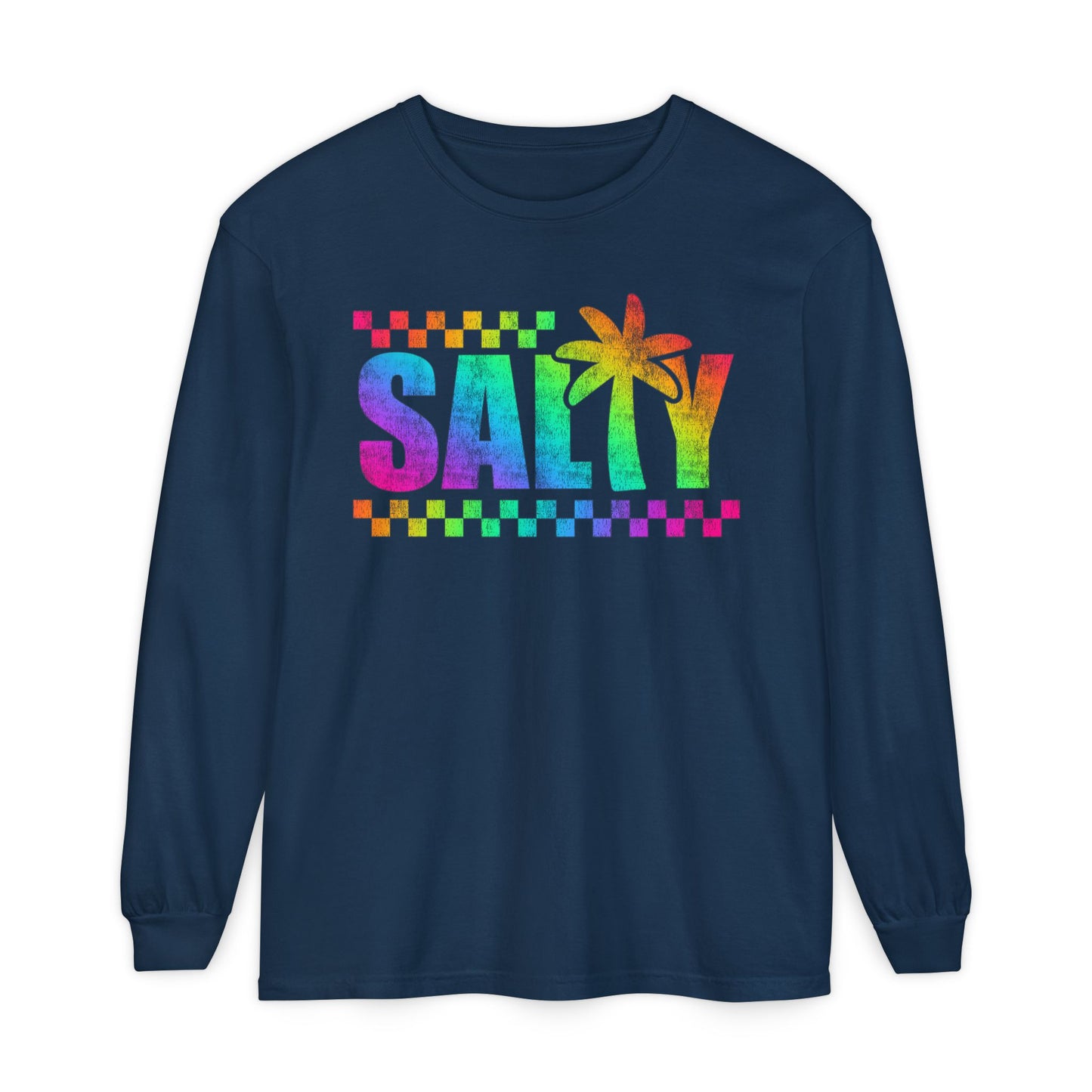 Colorful Long Sleeve T-Shirt | Summer Vibes, Beachwear, Unisex Fashion, Gift for Her/Him, Casual Wear