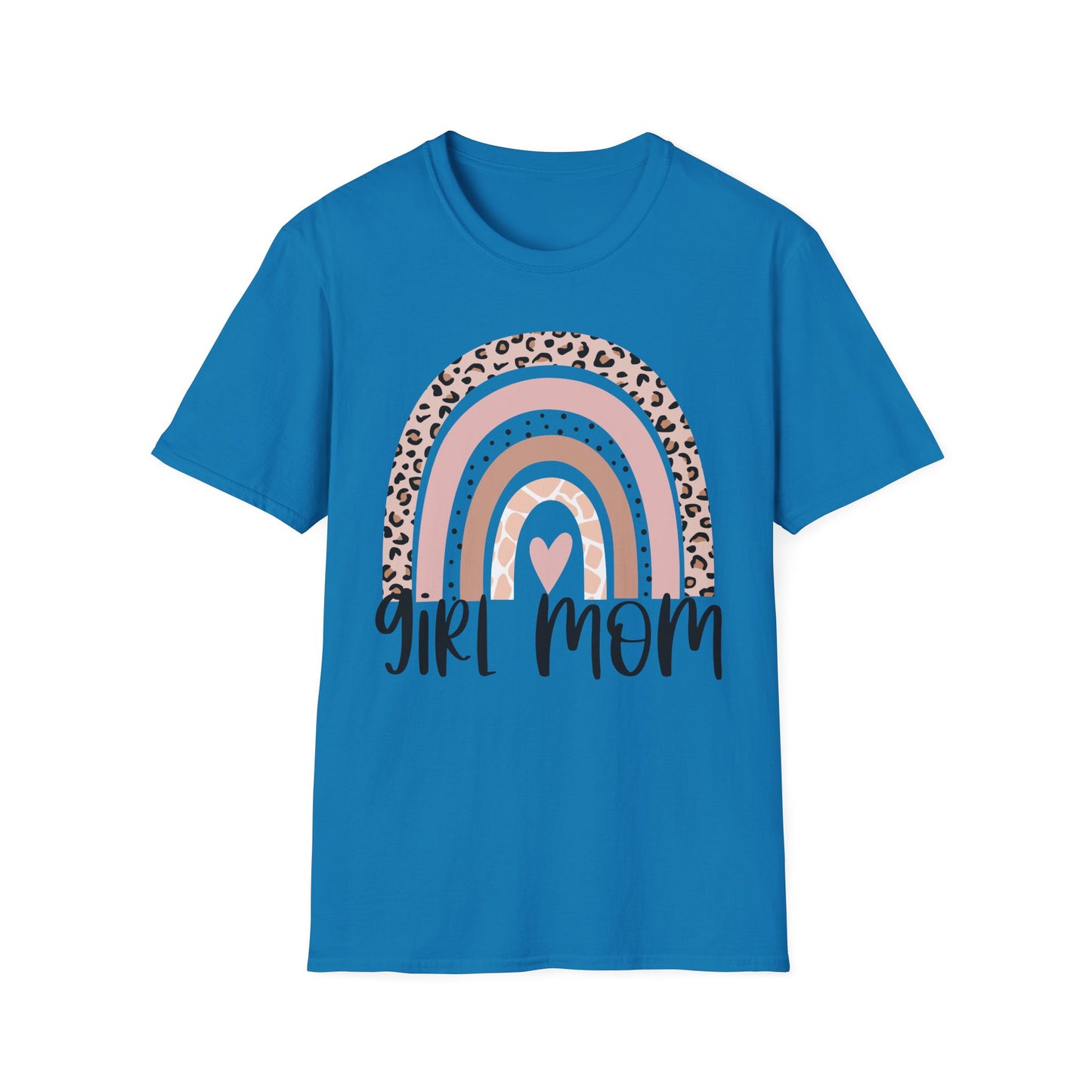 Girl Mom Rainbow T-Shirt Trendy Gift for Mother's Day
