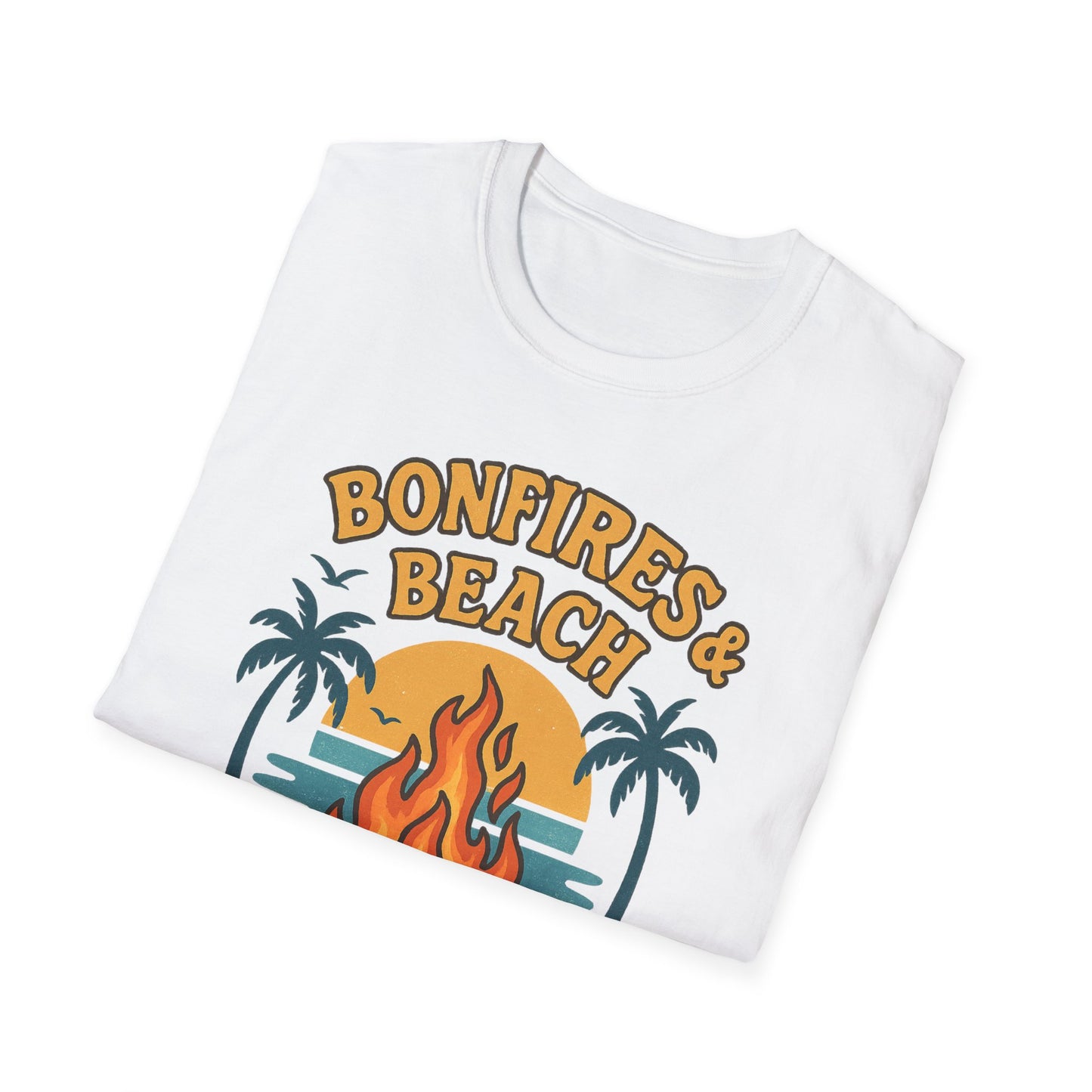 Bonfires & Beach T-Shirt – Perfect for Summer Nights