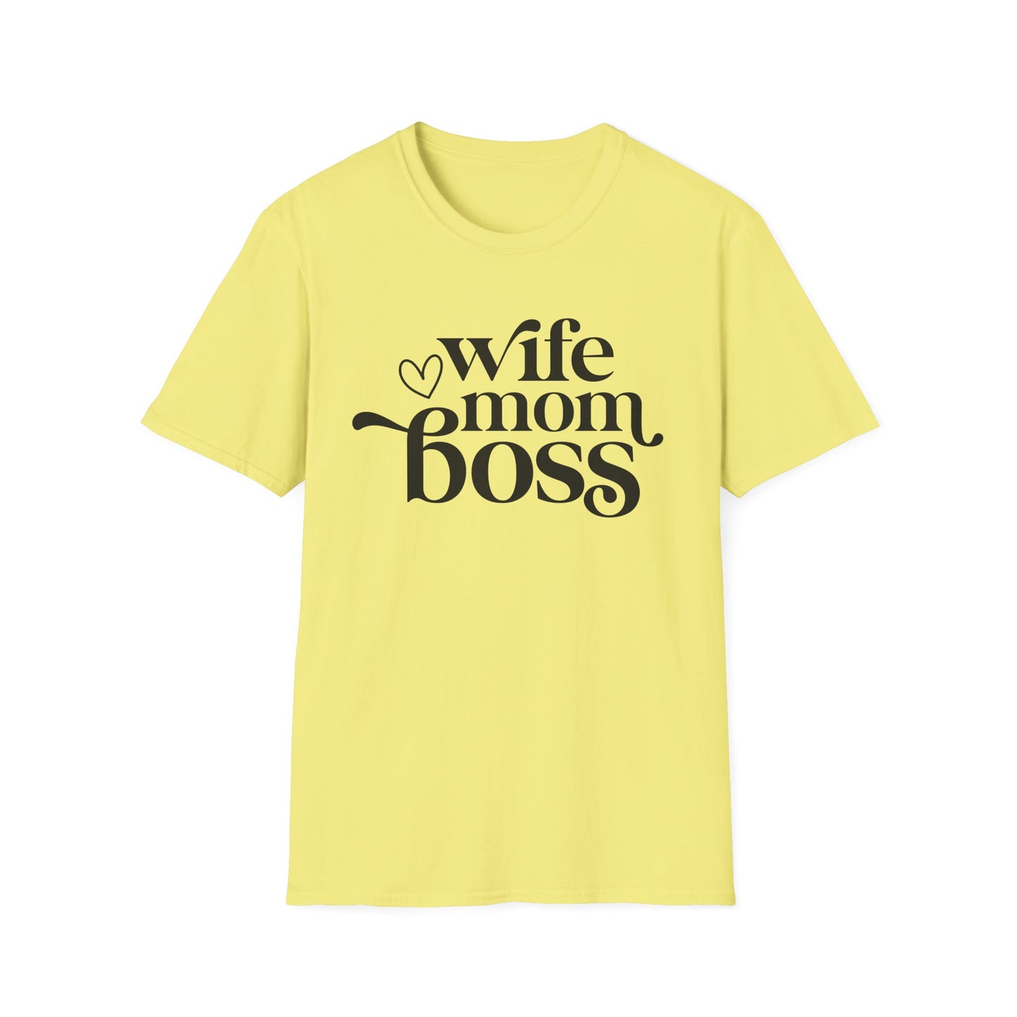 Wife Mom Boss T-Shirt, Women's Empowerment Tee, Gift for Moms, Casual Wear, Perfect for Mother's Day