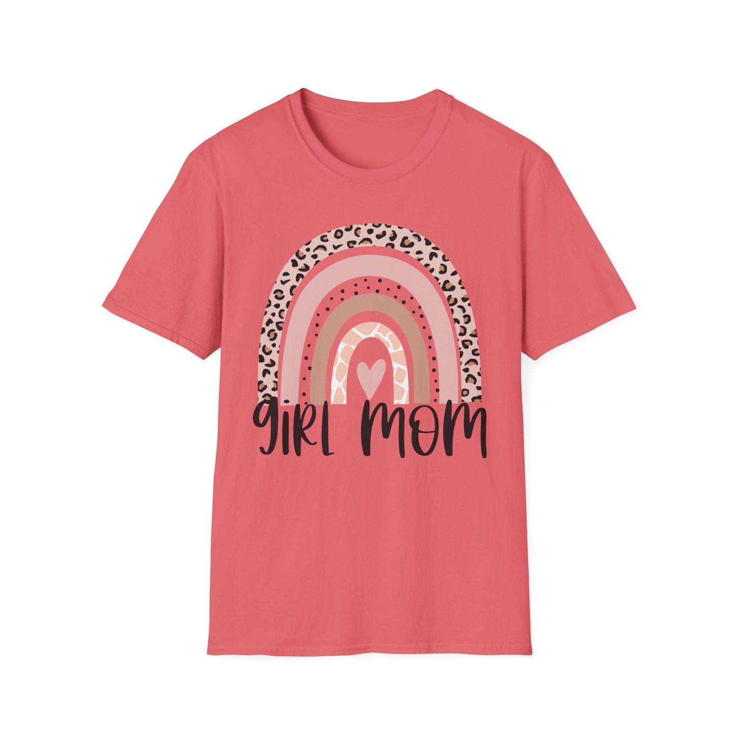 Girl Mom Rainbow T-Shirt Trendy Gift for Mother's Day