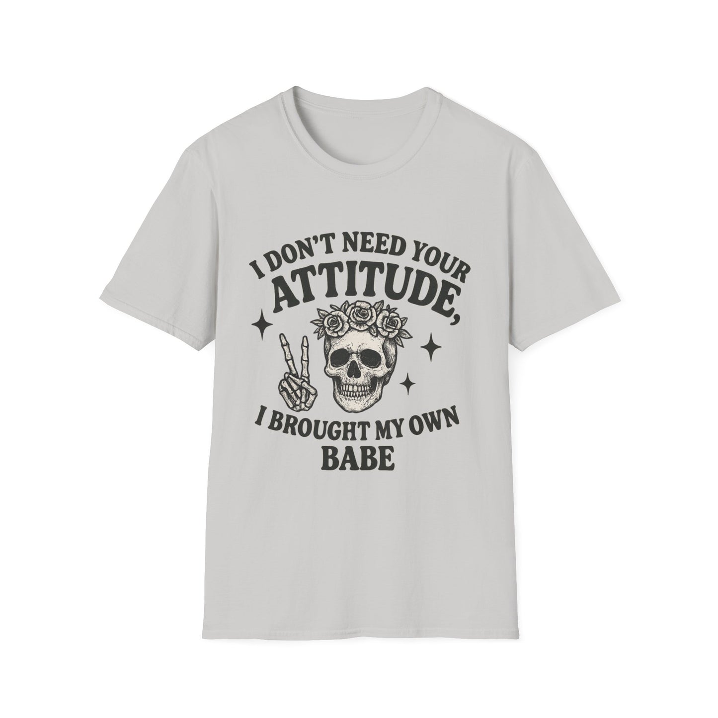 Attitude Skull Graphic Tee, Edgy Gift, Hipster Fashion, Festival Outfit, Statement Top