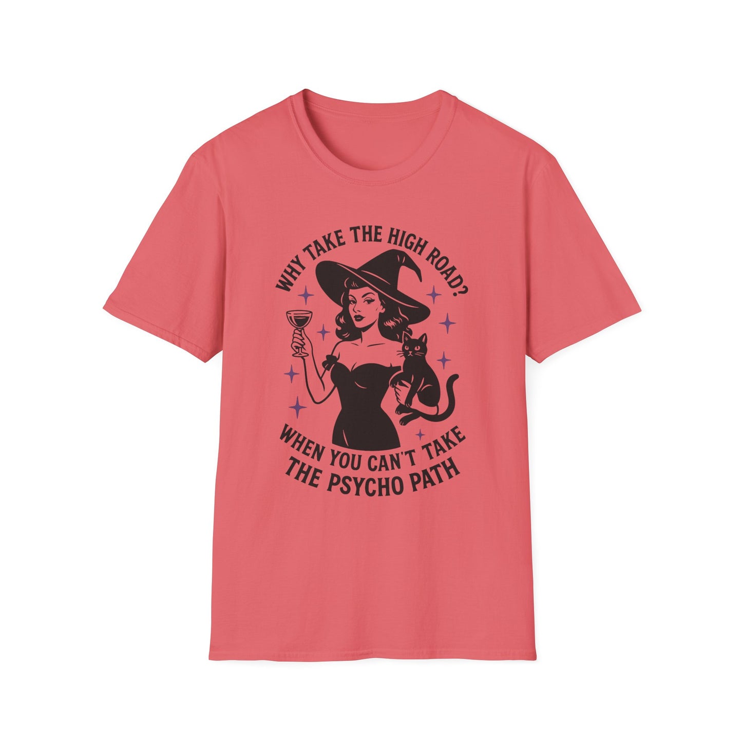 Witty Halloween T-Shirt, Funny Witch Shirt, Unisex Graphic Tee, Spooky Cat Top, Halloween Costume, Gift for Friends