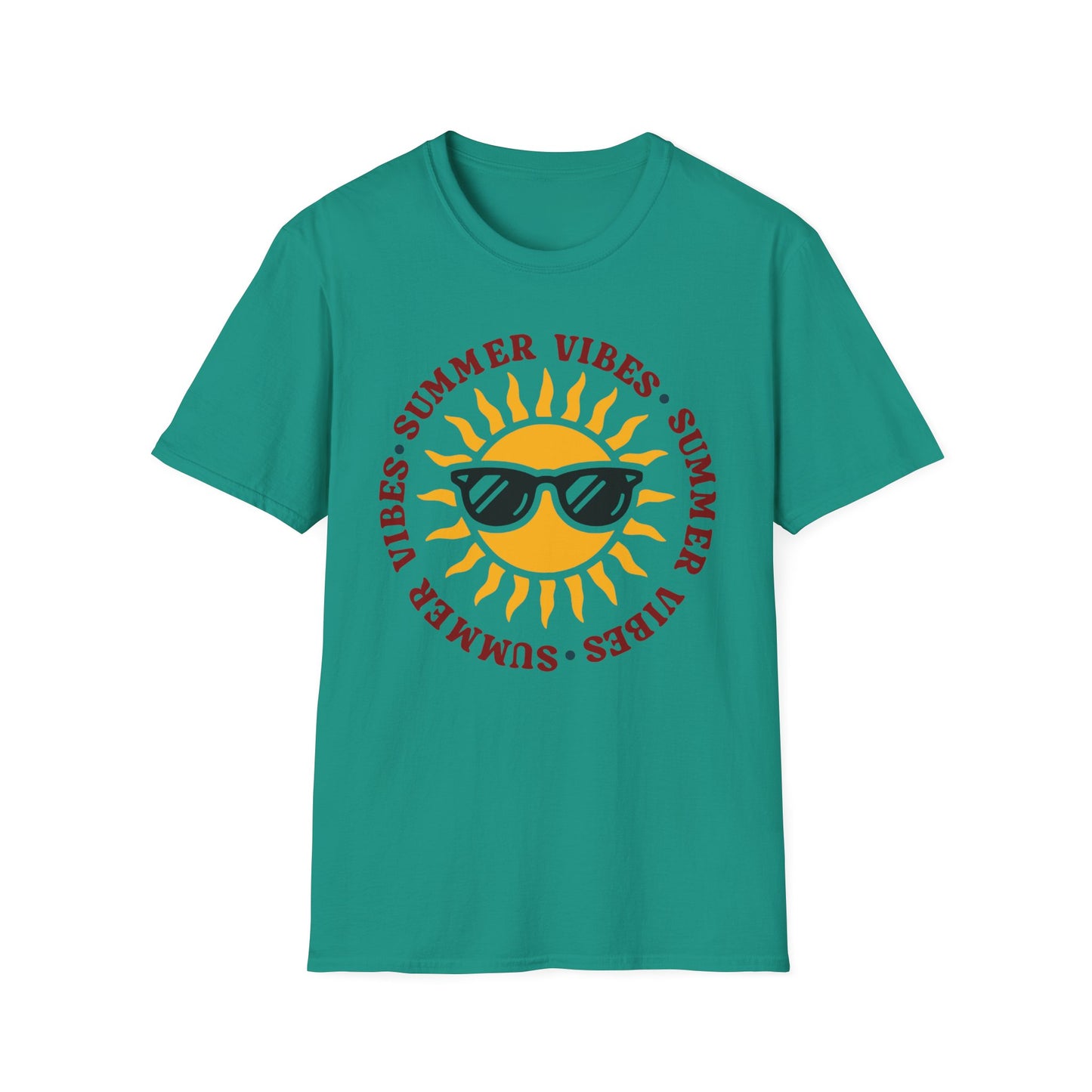 Summer Vibes – Bright Yellow Sun Tee