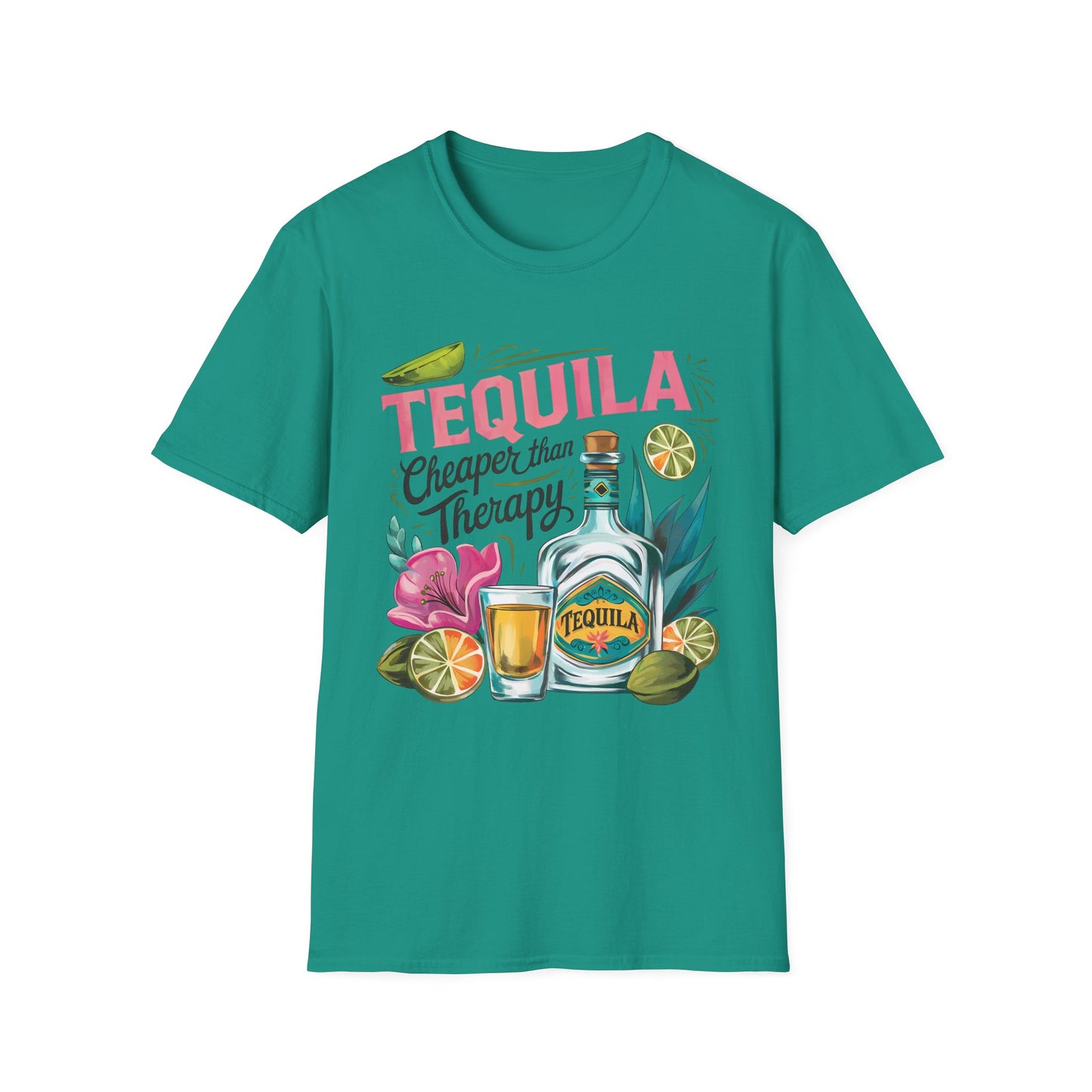 Tequila Therapy T-Shirt, Cheaper than Therapy Shirt, Funny Tequila Tee, Party Shirt, Unique Gift for Tequila Lovers