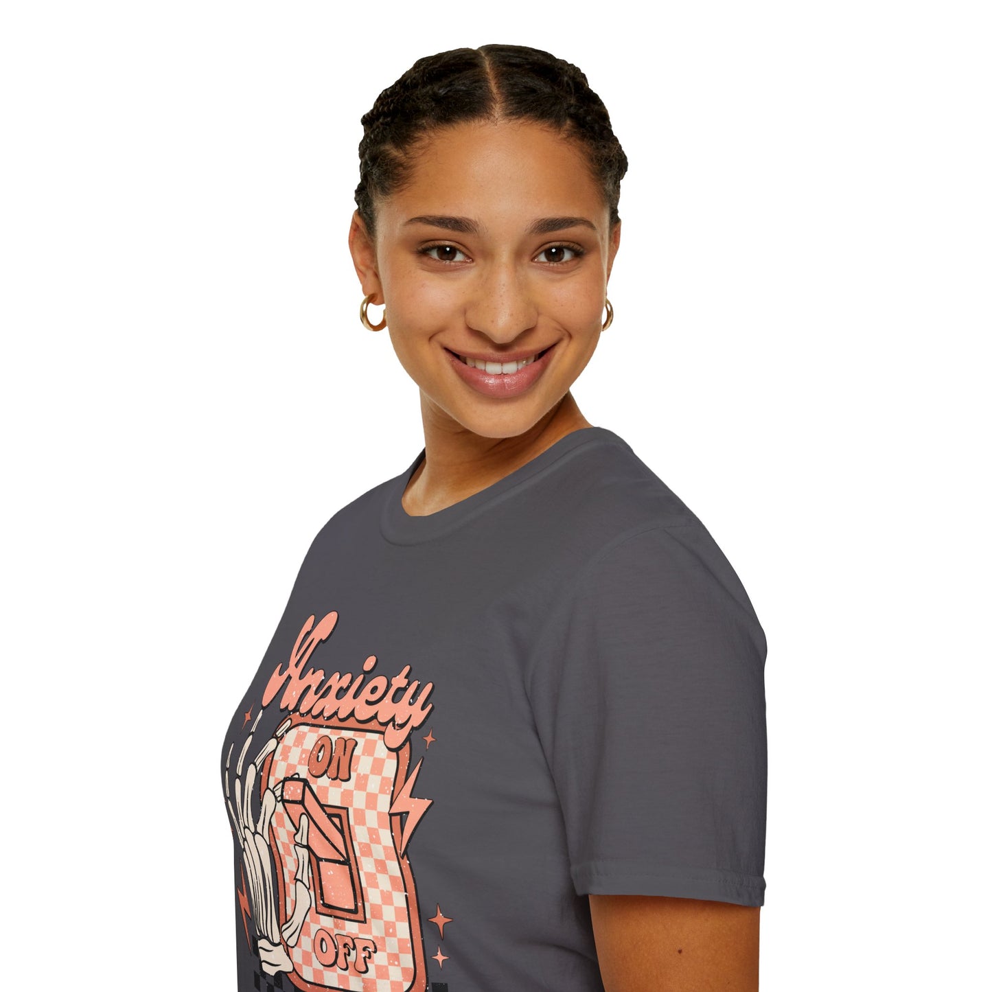 Anxiety On/Off Unisex Softstyle T-Shirt - Trendy Graphic Tee