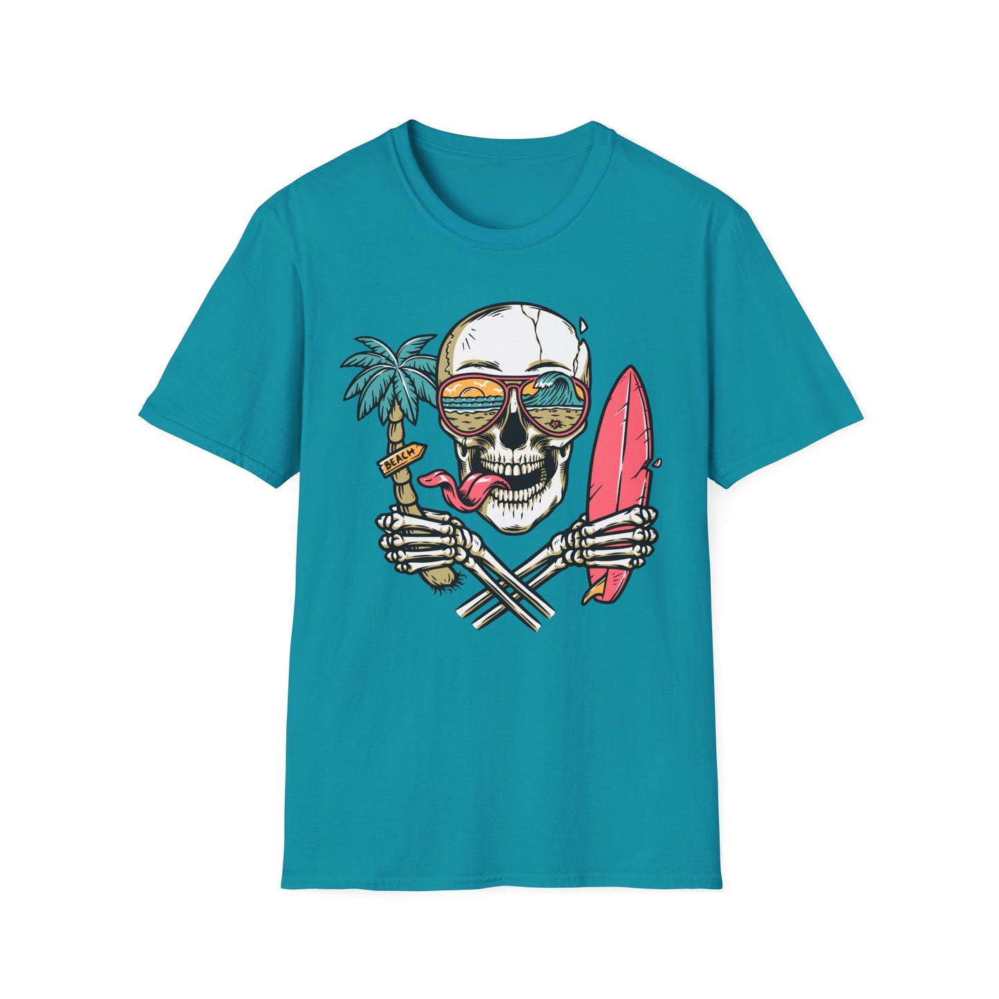 Beach Skull Graphic T-Shirt