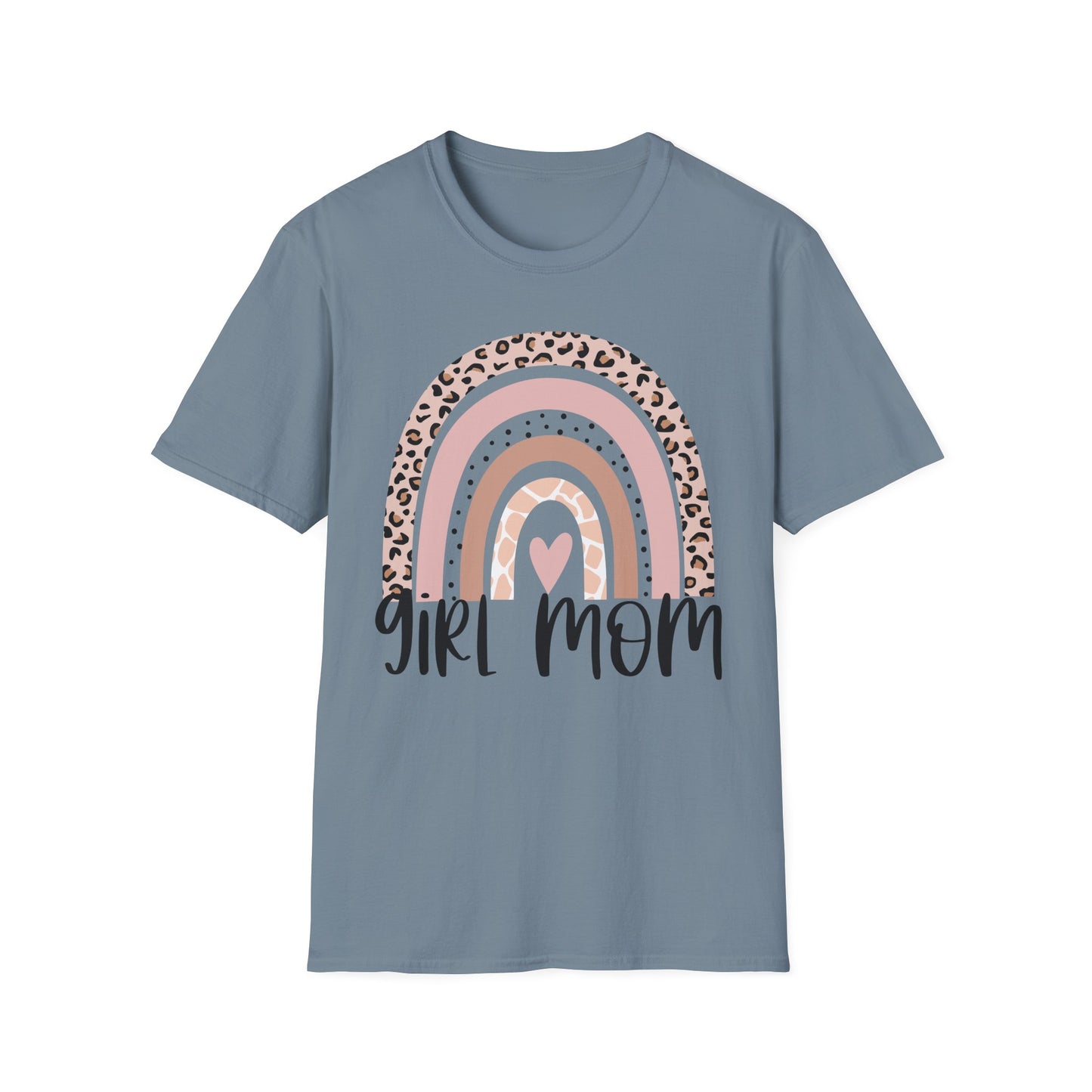 Girl Mom Rainbow T-Shirt Trendy Gift for Mother's Day