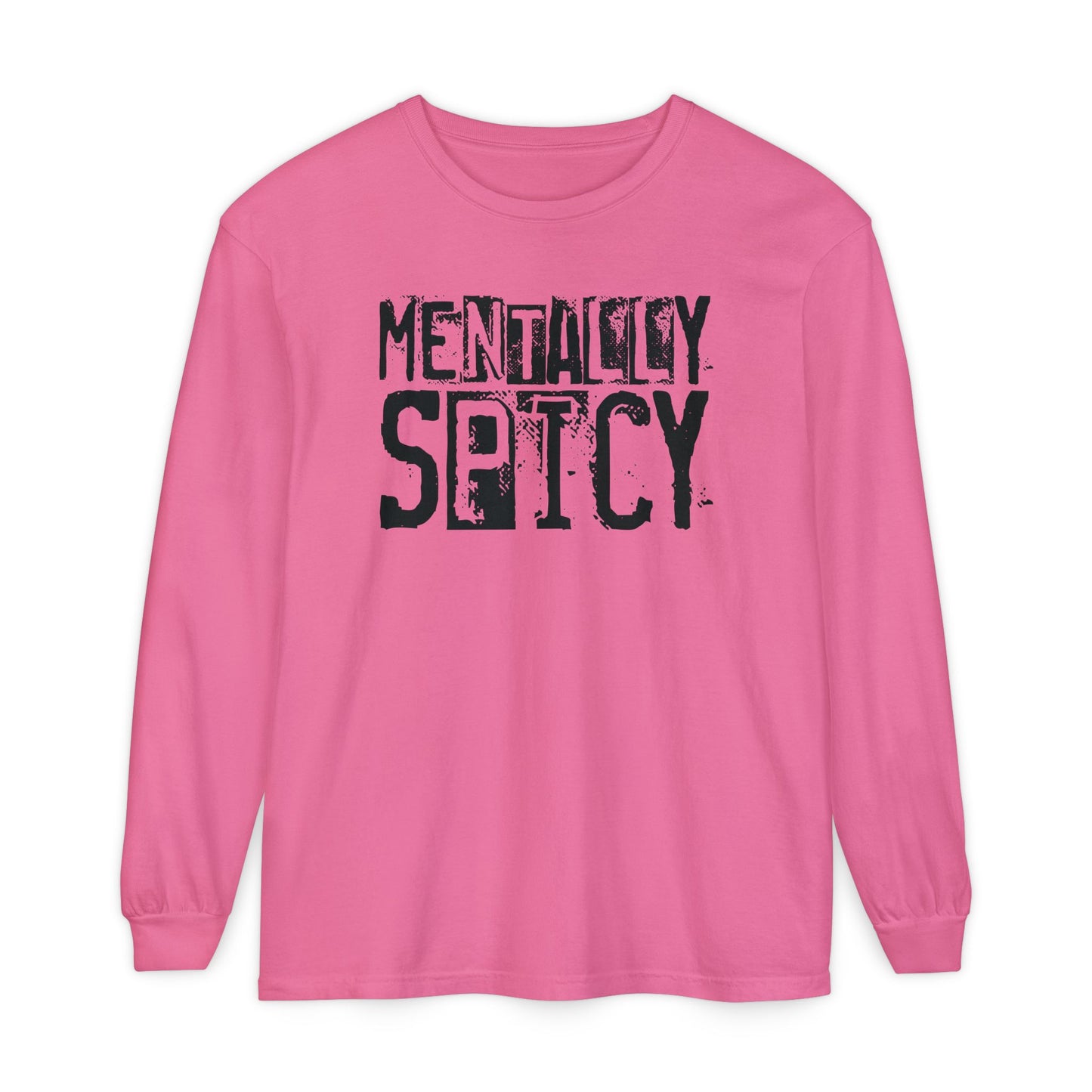 Mentally Spicy - Long Sleeve Tee - Fun Graphic Shirt for Casual Wear, Gift for Friends, Quirky Apparel for Everyday Comfort, [...]