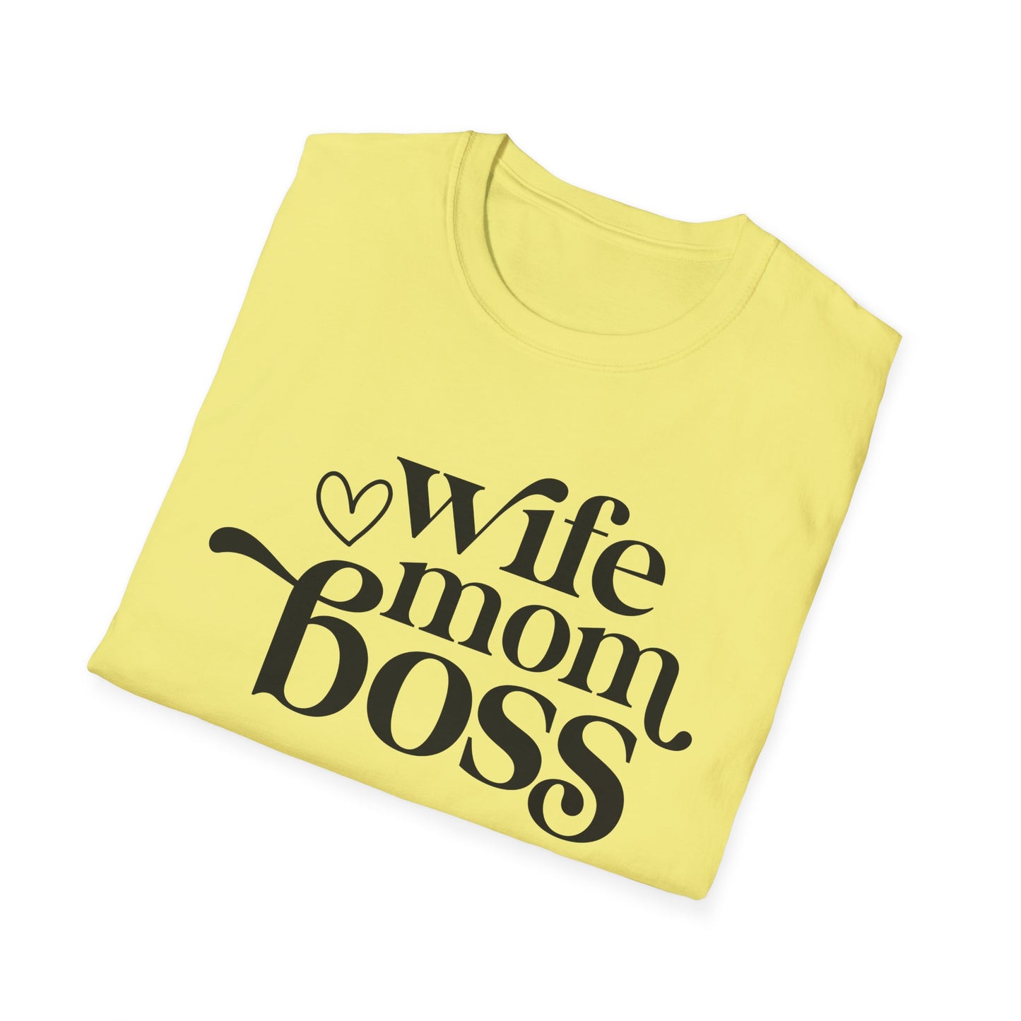 Wife Mom Boss T-Shirt, Women's Empowerment Tee, Gift for Moms, Casual Wear, Perfect for Mother's Day