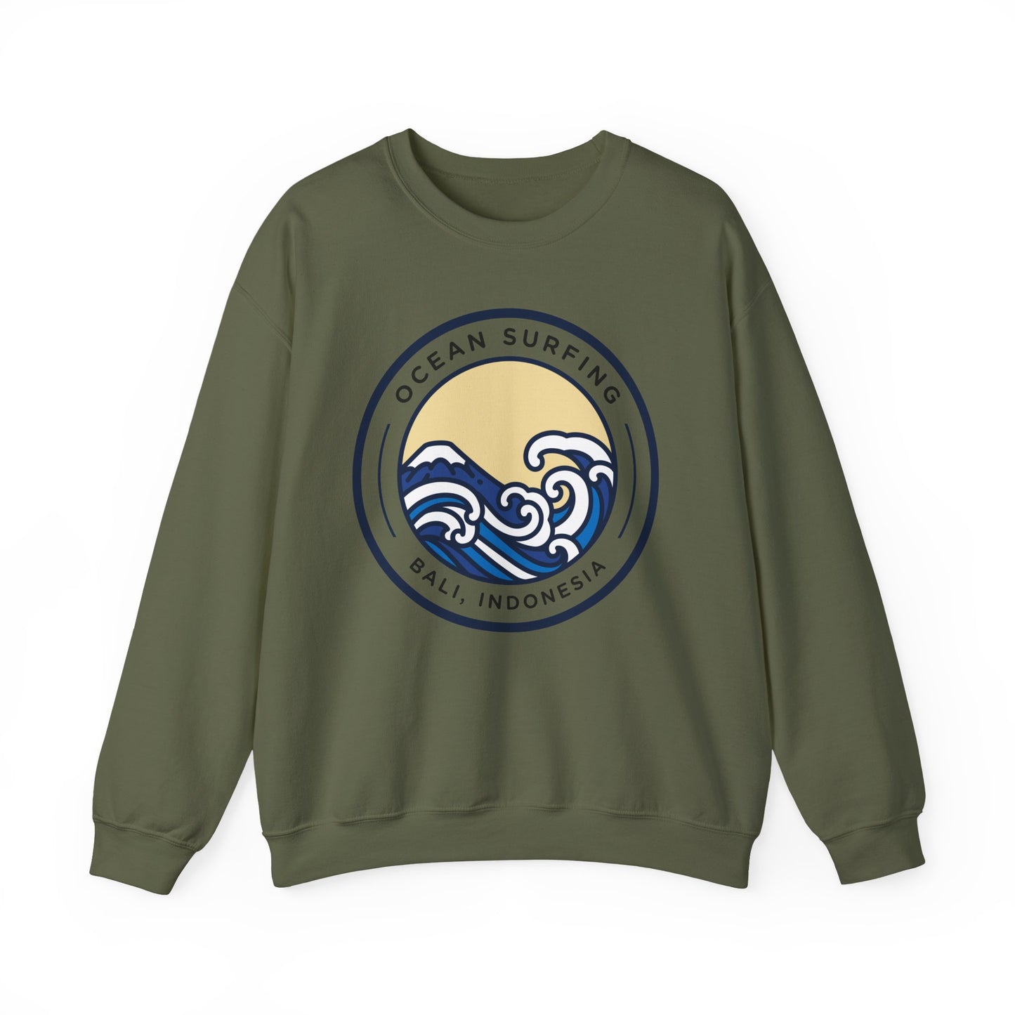 Ocean Surfing Bali Crewneck Sweatshirt - Unisex Heavy Blend