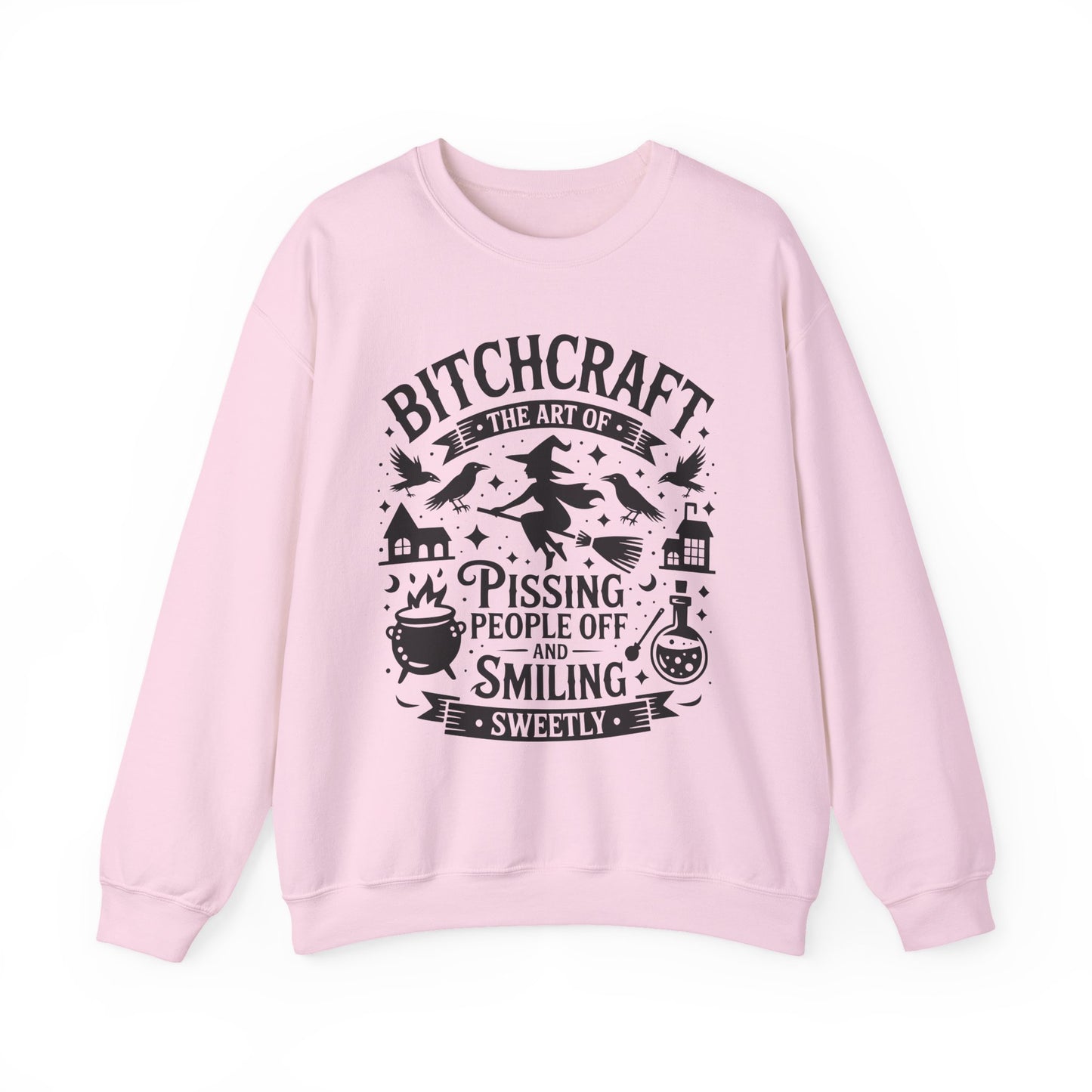 Bitchcraft Sweatshirt - Cozy Unisex Crewneck with Fun Quote, Funny Gift, Witchy Apparel, Halloween, Humor, Everyday Comfort