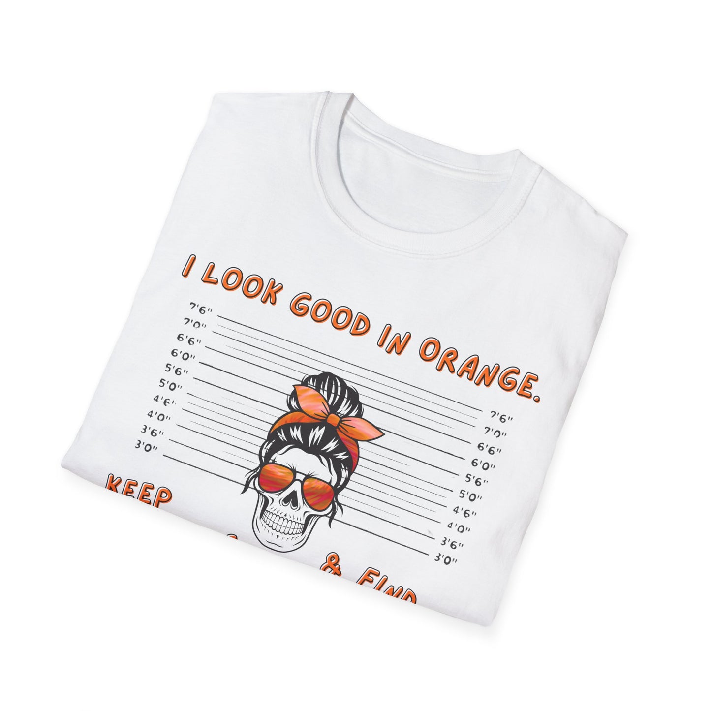 I Look Good in Orange' - Distressed Funny Orange Graphic T-Shirt