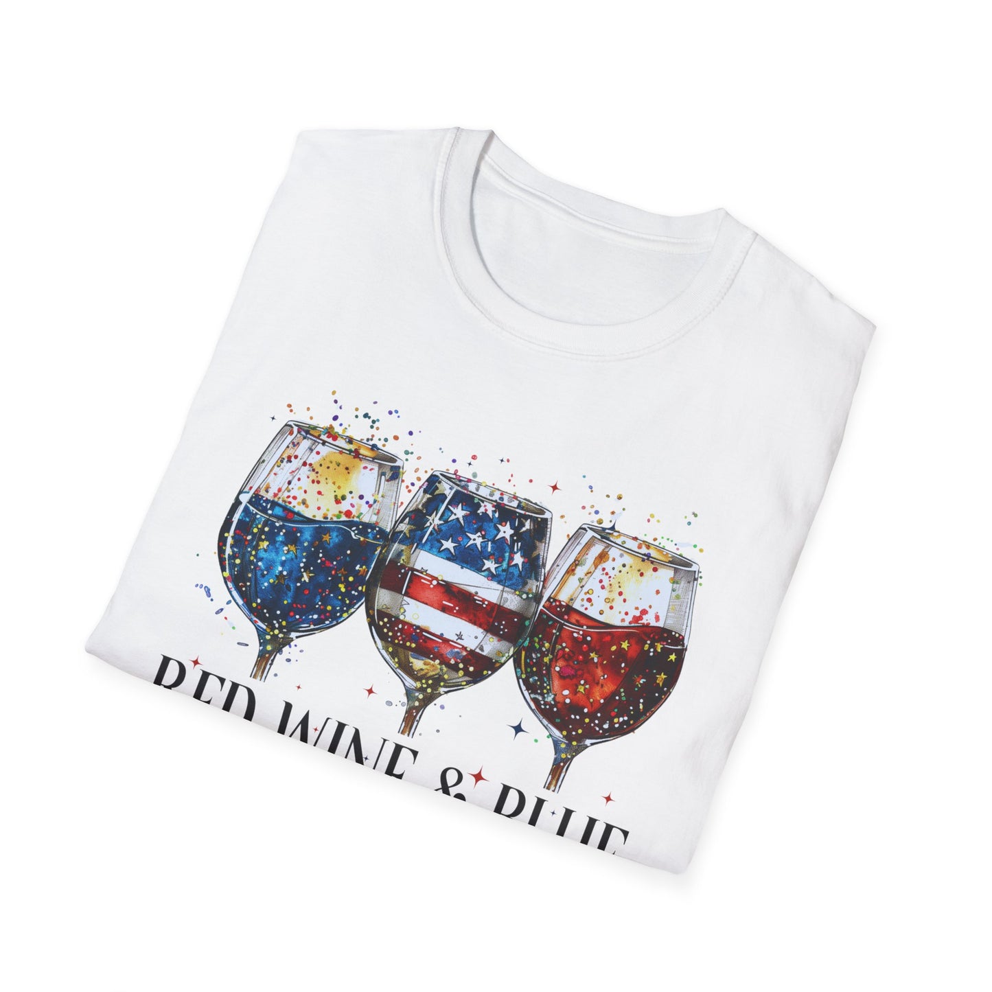 Patriotic Red Wine & Blue - T-Shirt