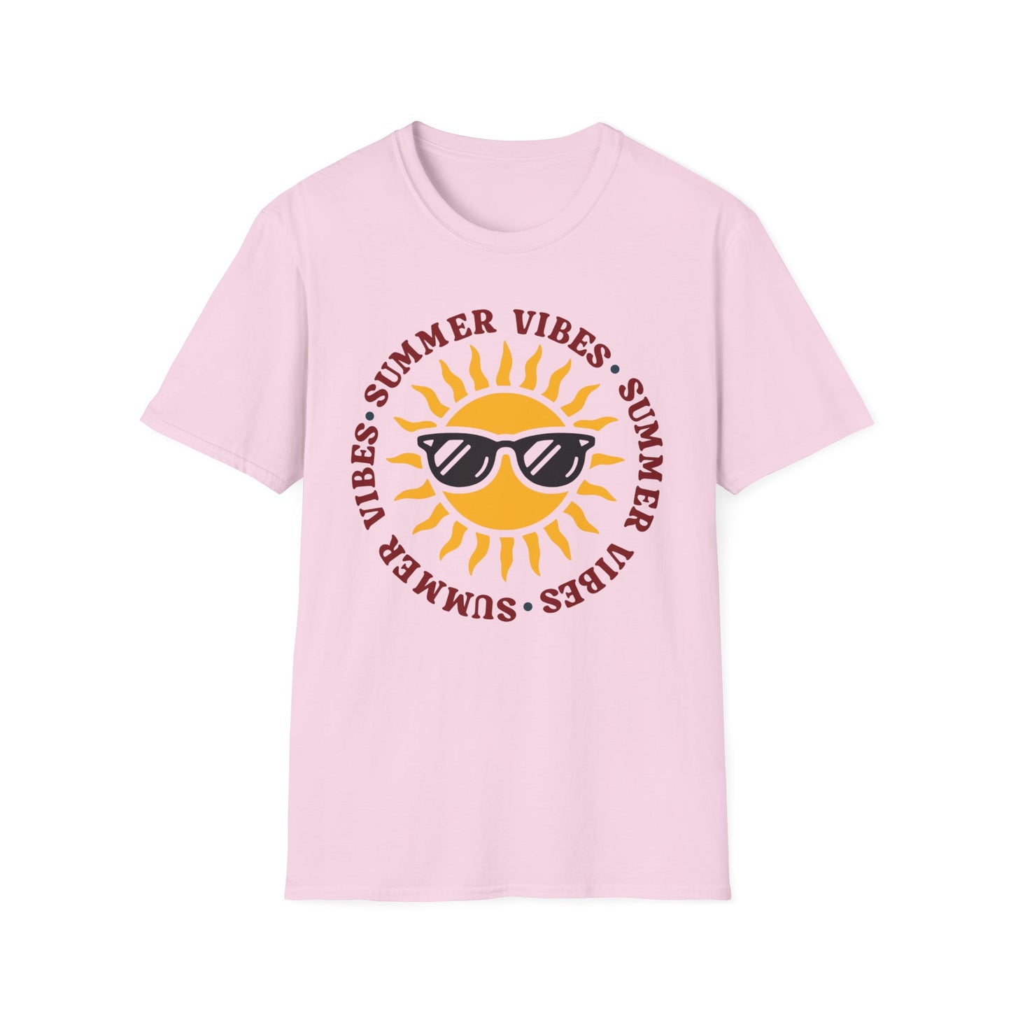 Summer Vibes – Bright Yellow Sun Tee