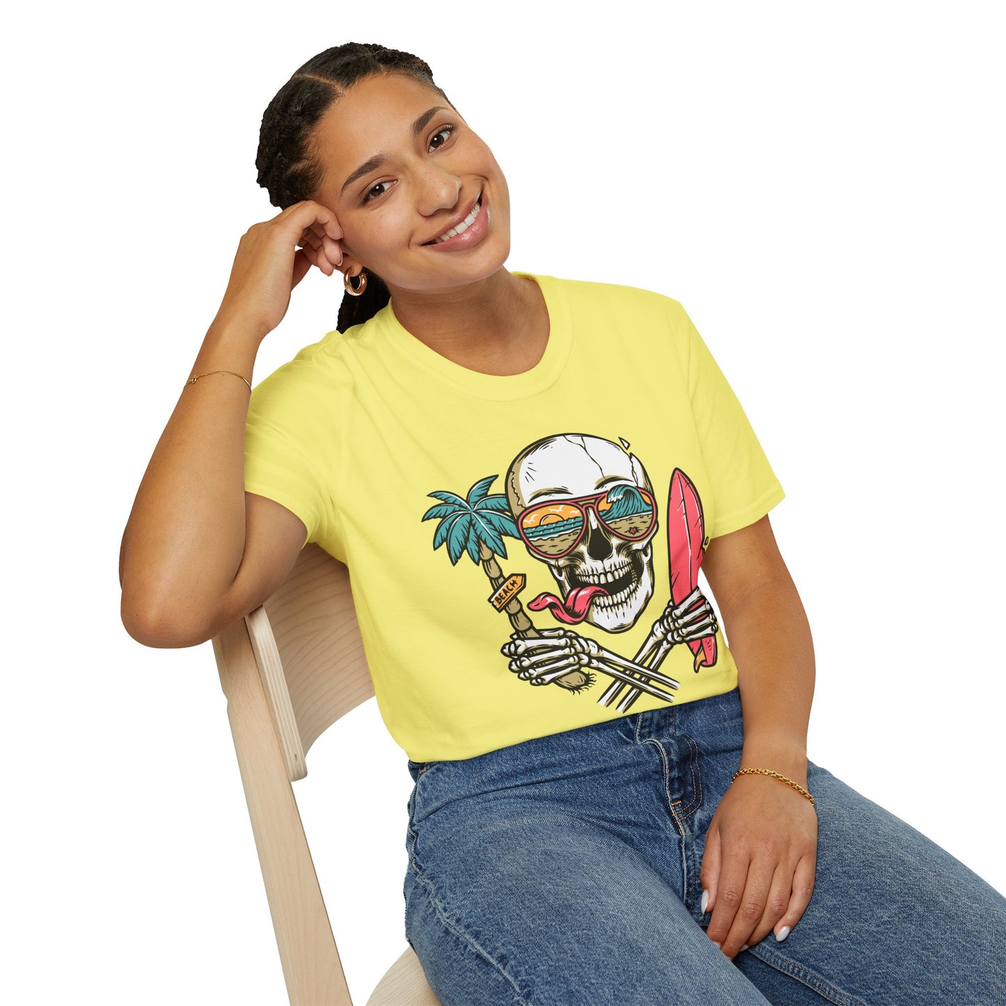Beach Skull Graphic T-Shirt