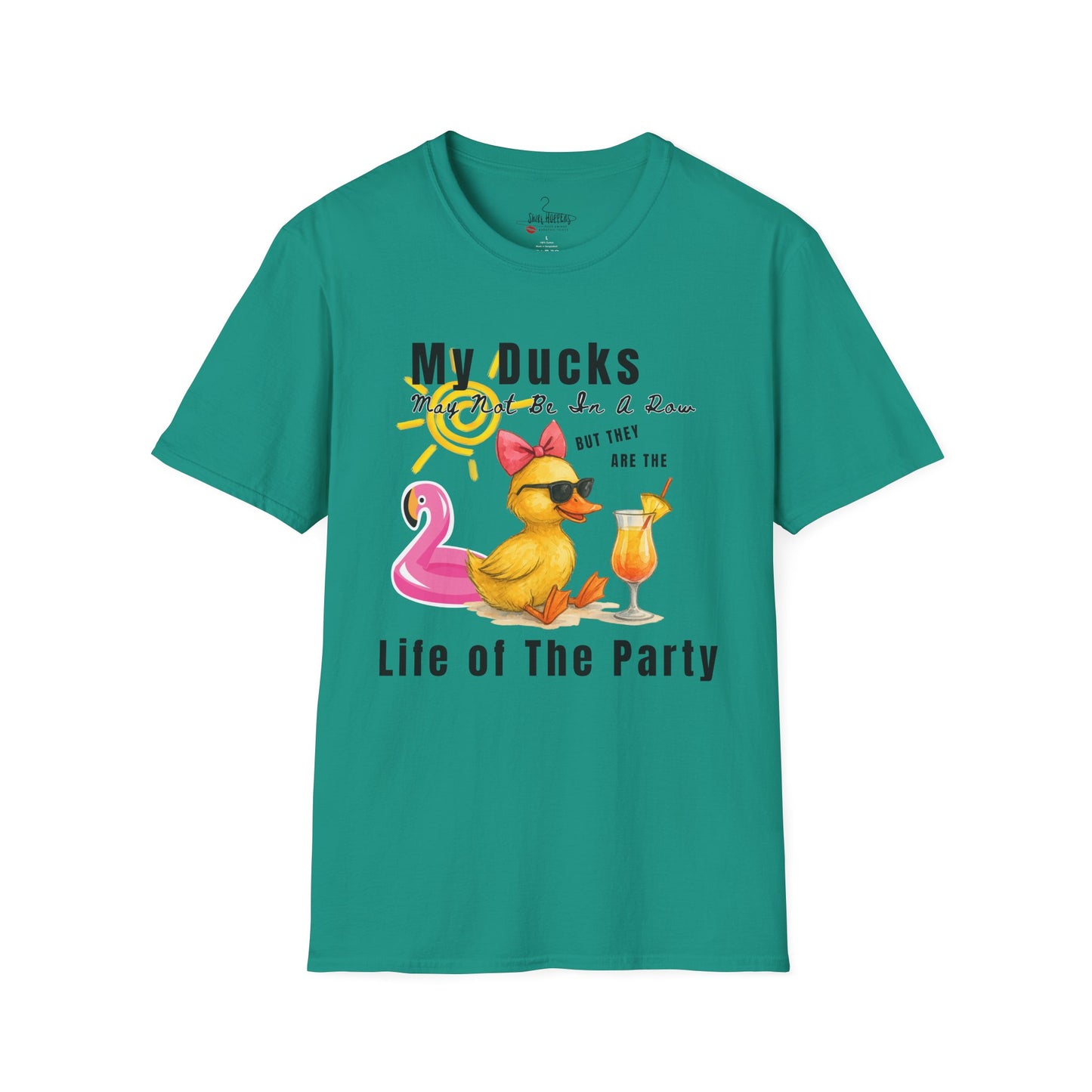 Duck - Life of The Party T-Shirt, Fun Summer Tee, Quirky Gift, Pool Party Shirt, Duck Lover Apparel