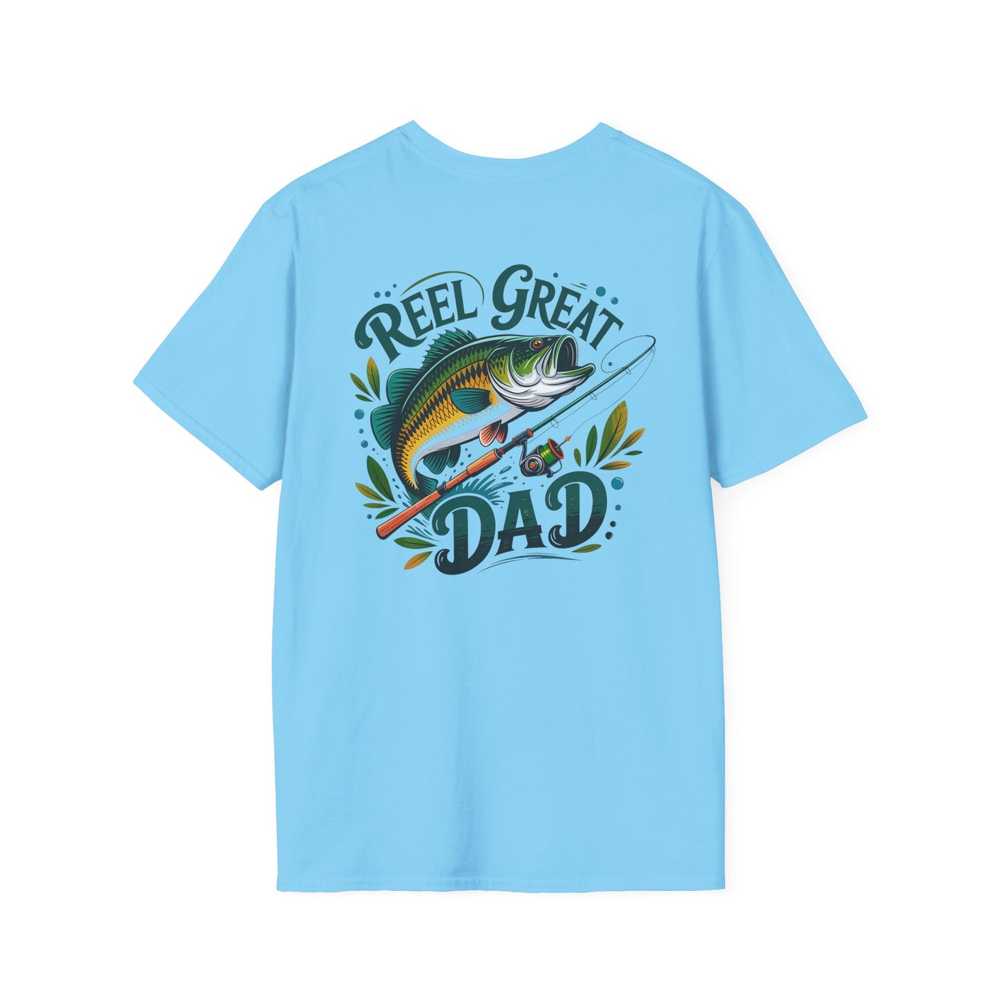 Reel Great Dad T-Shirt, Fishing Gift, Father's Day Tee, Outdoor Apparel, Casual Wear, Unisex Softstyle Shirt
