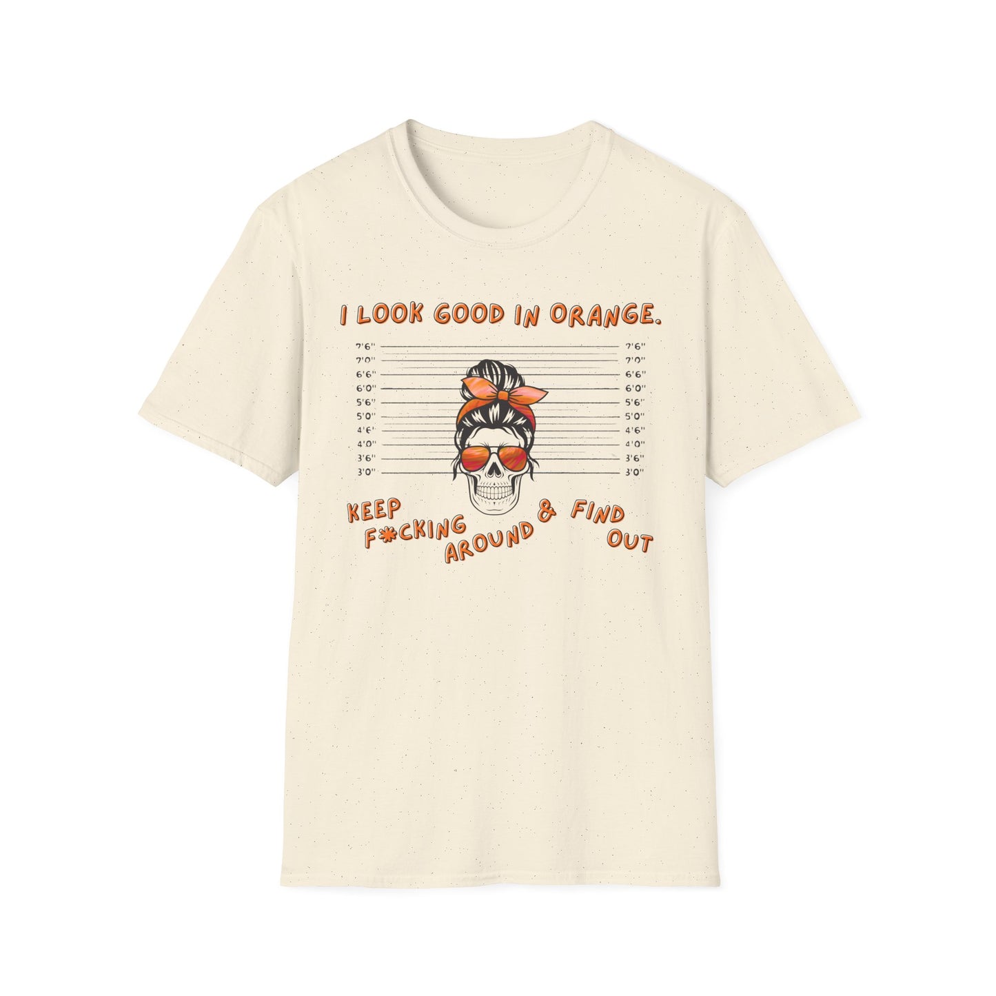 I Look Good in Orange' - Distressed Funny Orange Graphic T-Shirt