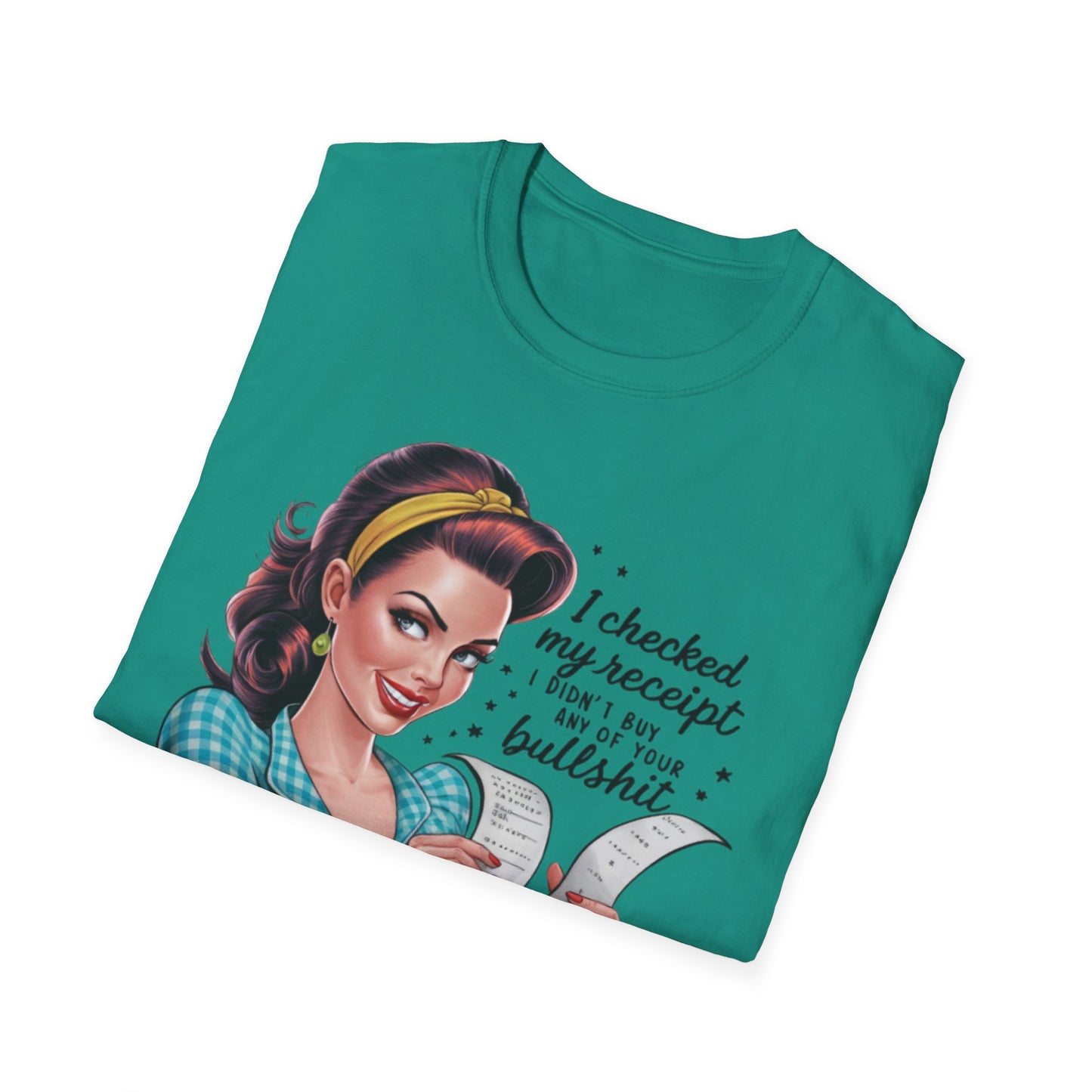 Funny Receipt T-Shirt - 'I Checked My Receipt' Graphic Tee for Casual Wear