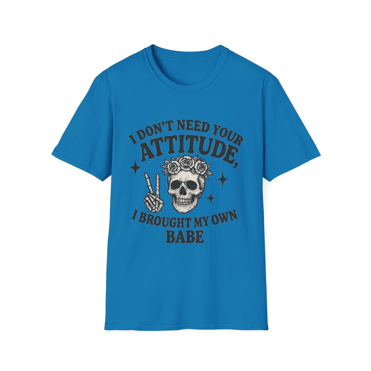 Attitude Skull Graphic Tee, Edgy Gift, Hipster Fashion, Festival Outfit, Statement Top
