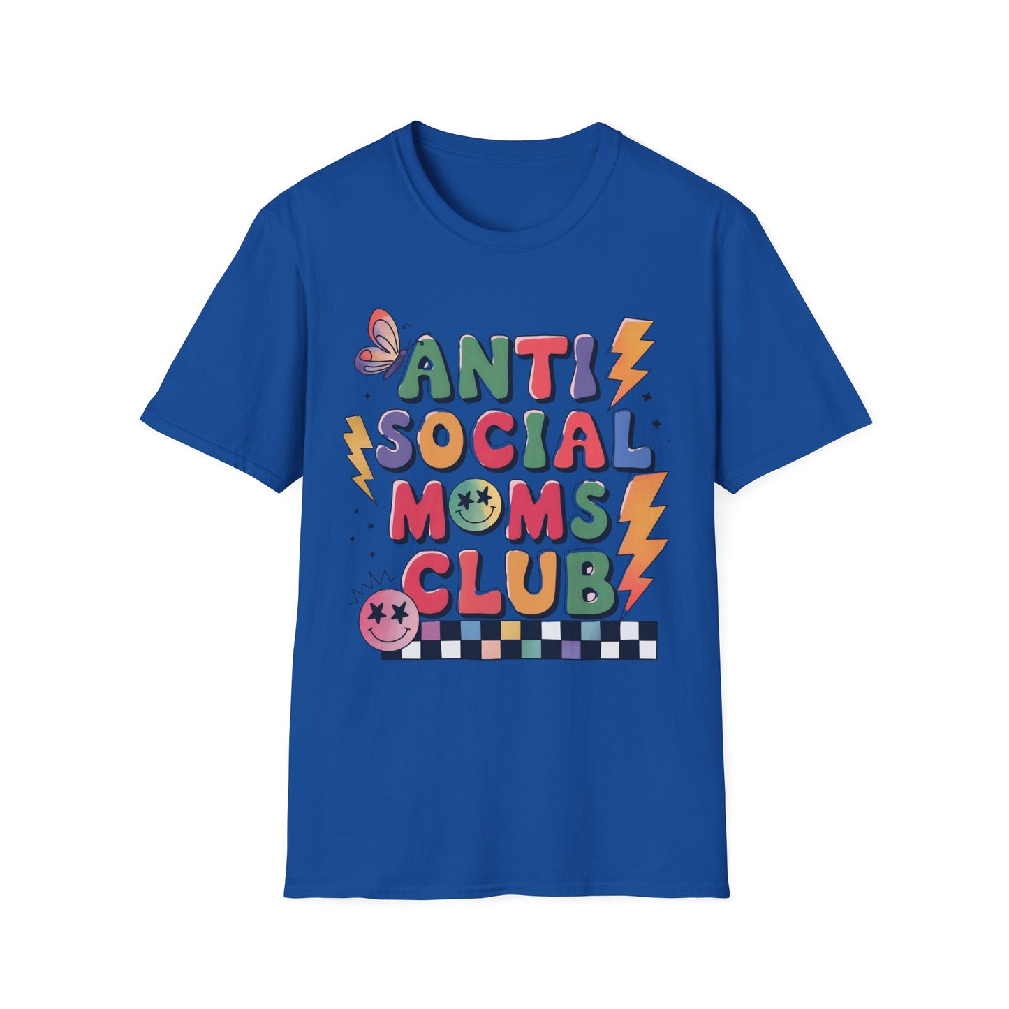 Anti Social Moms Club - Trendy Graphic Tee for Moms