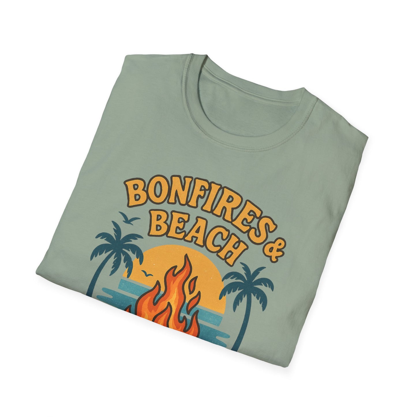 Bonfires & Beach T-Shirt – Perfect for Summer Nights