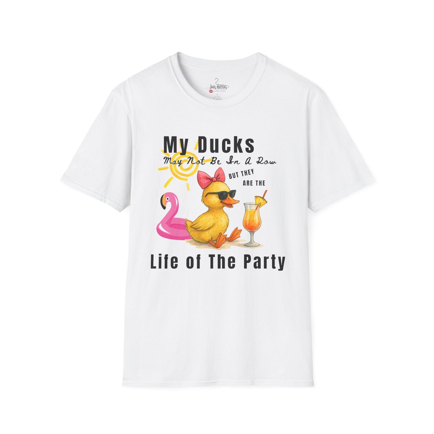 Duck - Life of The Party T-Shirt, Fun Summer Tee, Quirky Gift, Pool Party Shirt, Duck Lover Apparel